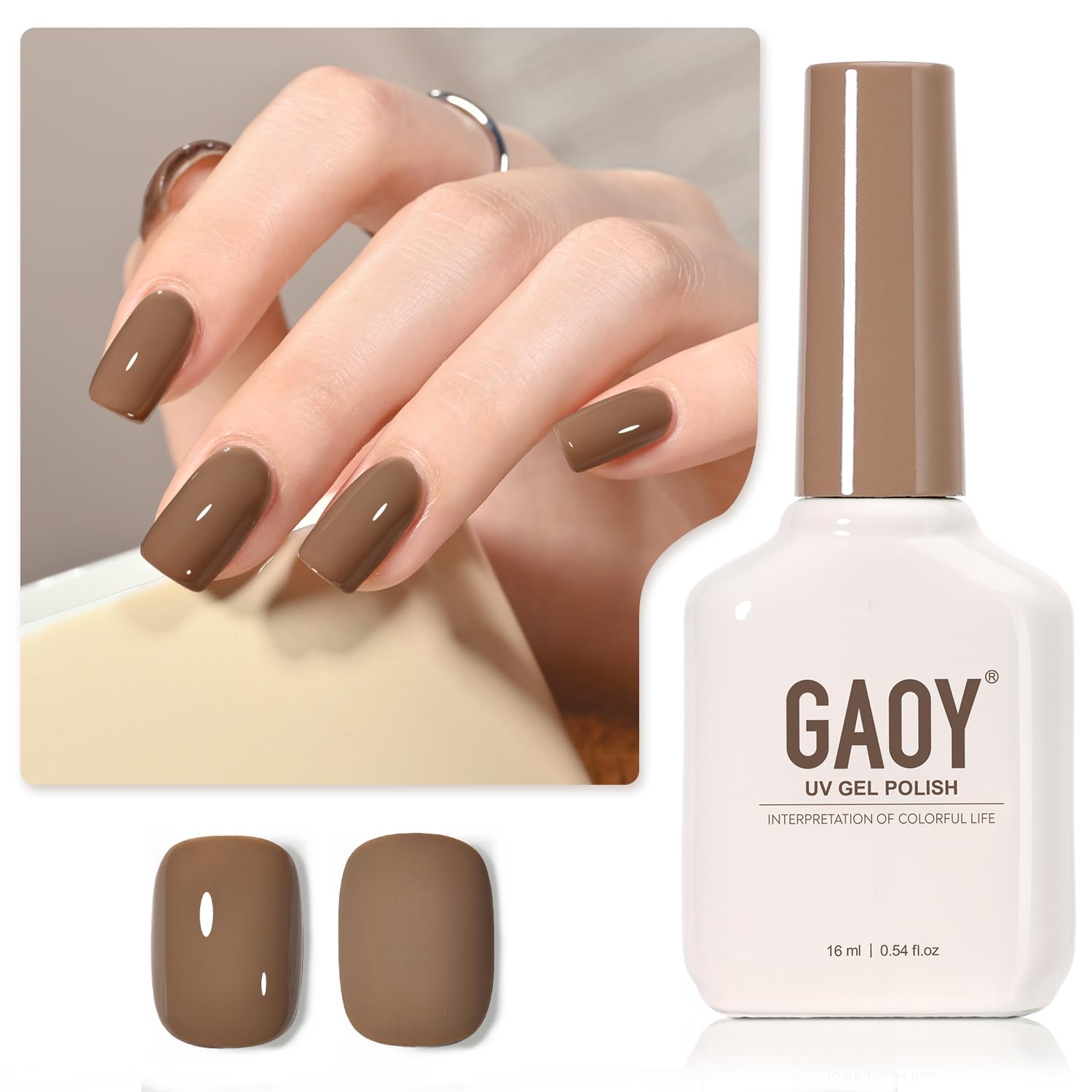 GAOY Sheer Light Pink Gel Nail Polish. 16ml Jelly Milky White Peach Translucent Color 1352 UV Light Cure Gel Polish for Nail Art DIY Manicure and Pedicure at Home : Beauty & Personal Care