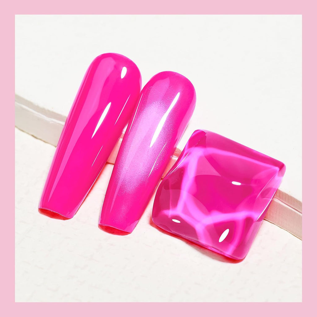 MIZHSE Quick Dry Nail Polish. Hot Pink Nail Polish Non Gel Air Drying Fast. 15ml Glossy Finish Regular Rose Red Nail Lacquer Full Coverage Nail Art Manicure DIY Home : Beauty & Personal Care