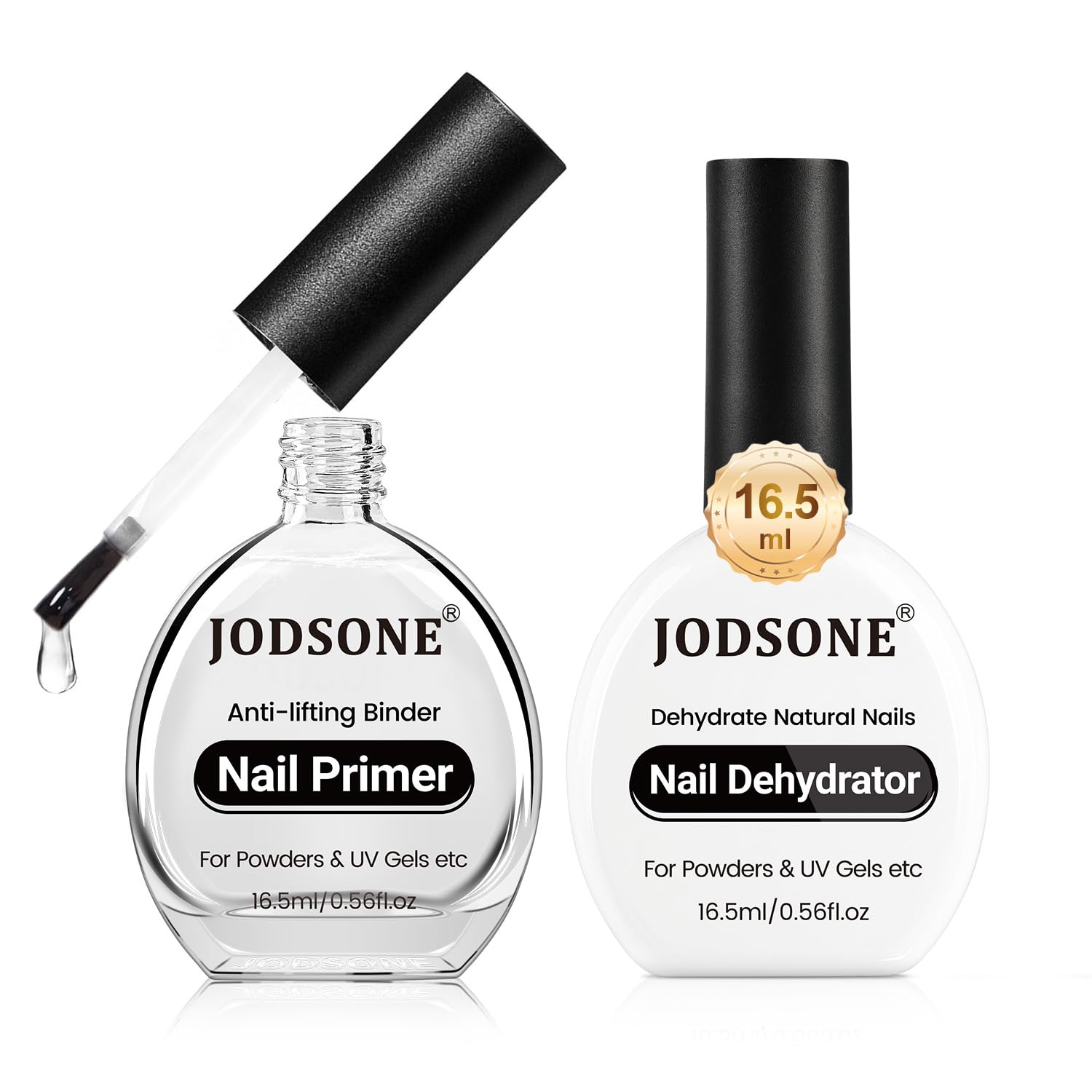 JODSONE 2 Bottles of Top Coat Base Coat Set No Wipe Foundation Combination Bright Surface At Home DIY Nail Salon Girl Gift : Beauty & Personal Care