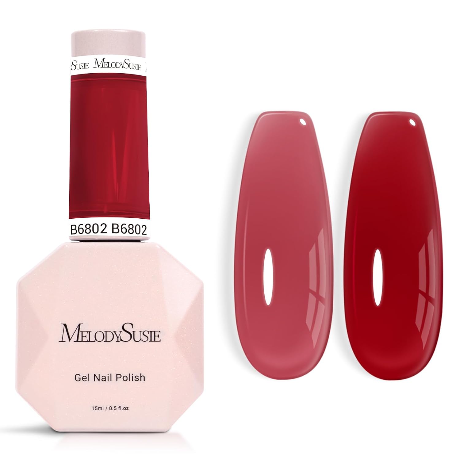 MelodySusie Jeweliver Nude Gel Nail Polish. 0.5Fl.oz Milky Gel Polish Pastel Color Soak Off UV LED Light Cure Gift for Women Manicure Nail Art DIY at Home JM08 : Beauty & Personal Care