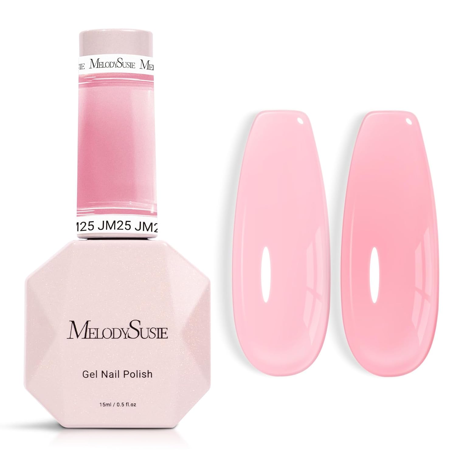 MelodySusie Jeweliver Nude Gel Nail Polish. 0.5Fl.oz Milky Gel Polish Pastel Color Soak Off UV LED Light Cure Gift for Women Manicure Nail Art DIY at Home JM08 : Beauty & Personal Care