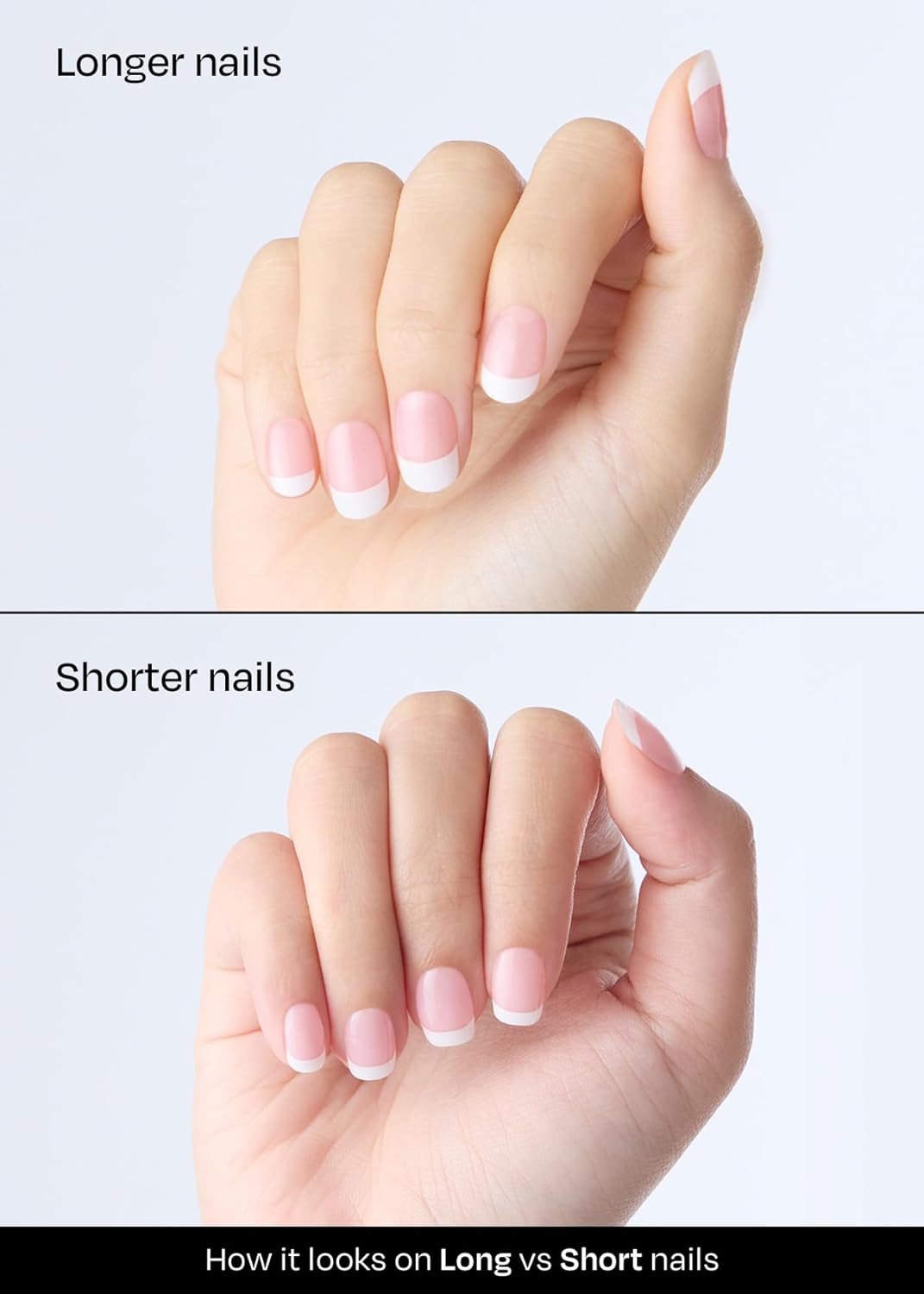 ohora Semi Cured Gel Nail Strips (N Essential French) - White. French. Works with Any UV/LED Lamps. Salon-Quality. Long Lasting. Easy to Apply & Remove - Includes 2 Prep Pads. Nail File & Wooden Stick : Beauty & Personal Care