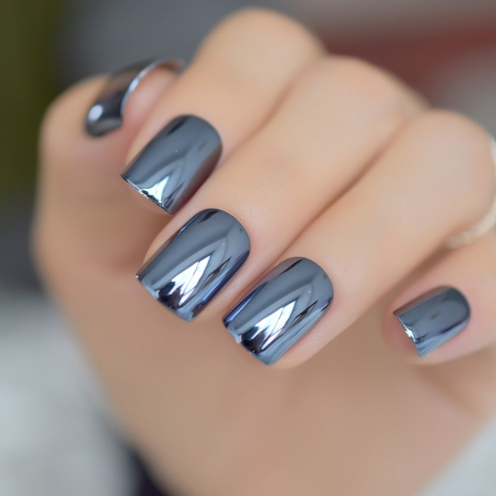 ELEVENAIL Press on Nails Glossy Dark Rose Pink False Nails Medium Length Squoval Nail Art Tips Salon Women Girls DIY Manicure Daily Reusable Daily Office Home Party Acrylic Stick On Fake Nails : Beauty & Personal Care