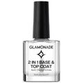 Glamonade Base Top Coat Nail Polish: 2 in 1 Clear High Shine Quick Dry Nail Polish Color Protection Long Lasting Polish Resists Smudging Chipping Fading Fast Air Dry Nail Coat for Women : Beauty & Personal Care