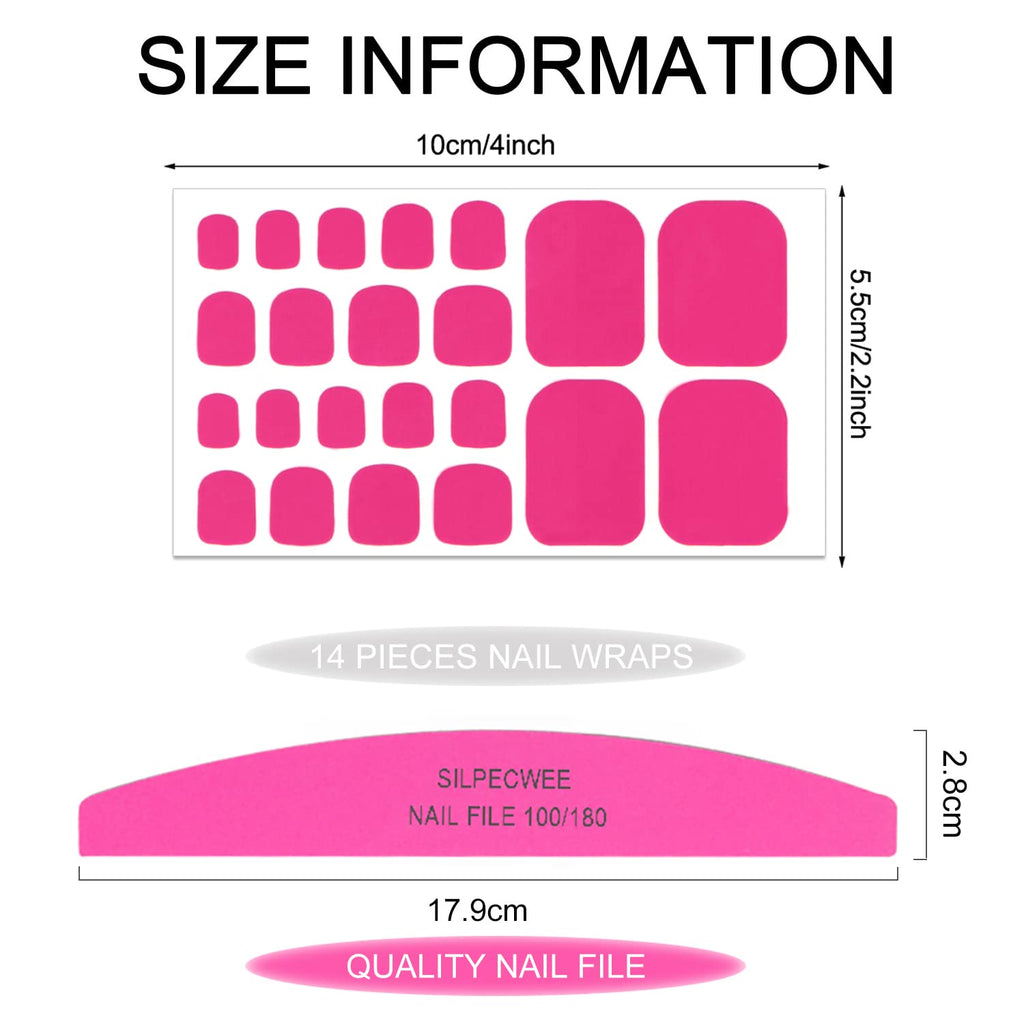 SILPECWEE Toe Nail Stickers Full Nail Wraps Red Solid Color Toenail Polish Strips for Women Self Adhesive Toe Stickers Polish Gel Toenails Stickers with 1pc Nail File (20 Sheets) : Beauty & Personal Care