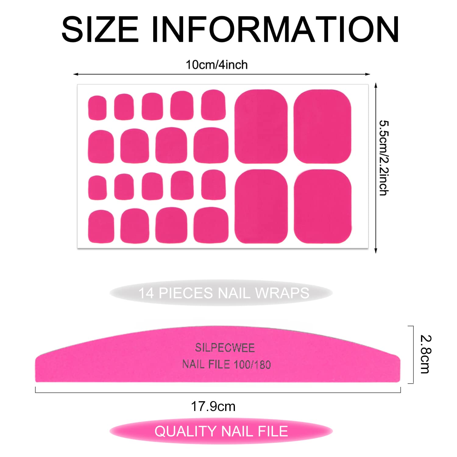 SILPECWEE Toe Nail Stickers Full Nail Wraps Red Solid Color Toenail Polish Strips for Women Self Adhesive Toe Stickers Polish Gel Toenails Stickers with 1pc Nail File (20 Sheets) : Beauty & Personal Care