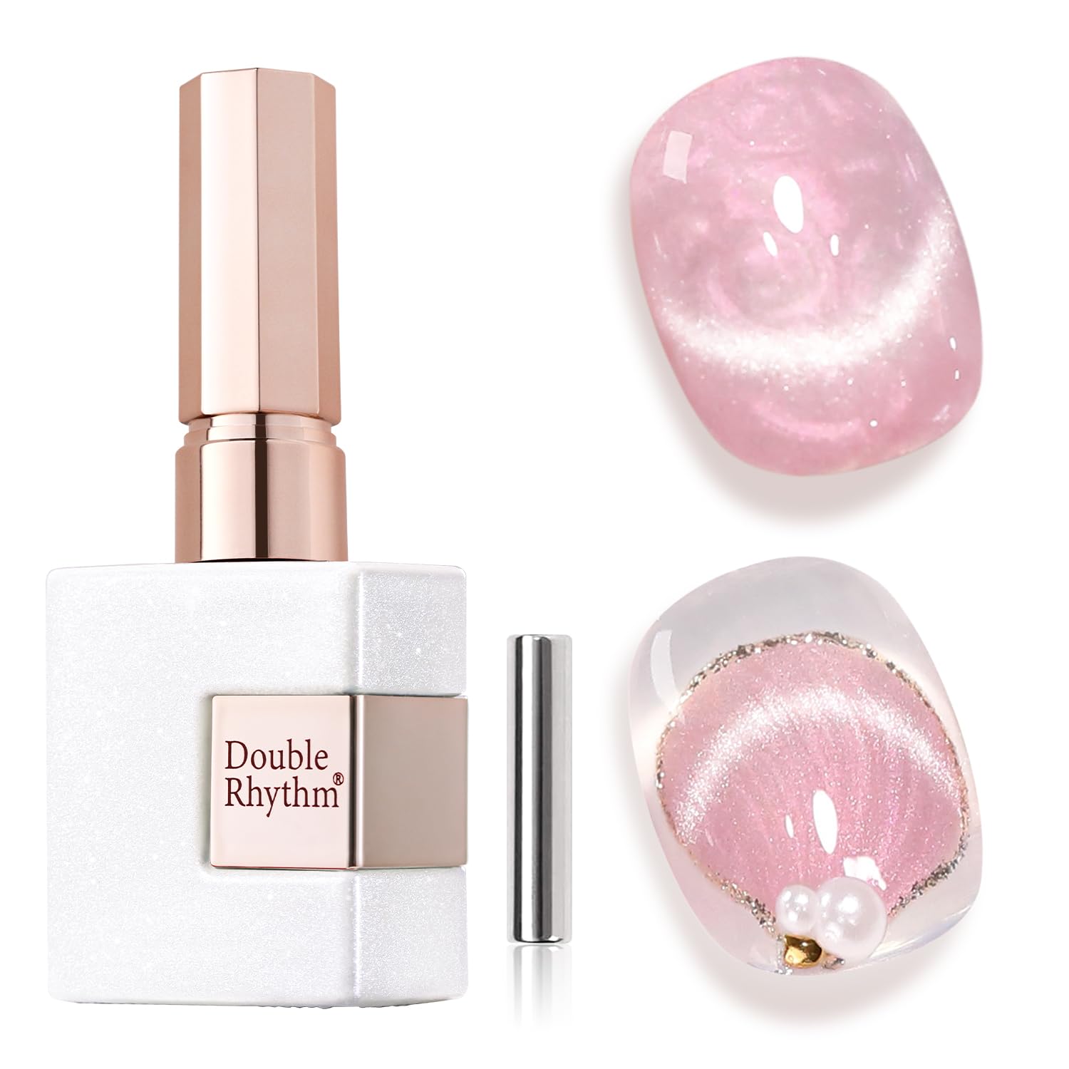Double Rhythm 15ML Ice Glass Cat Eye Gel Polish with Magnet Holographic Glitter Shimmer Translucent Sheer Color Salon Soak Off Magnetic Nail at Home (Golden Violet-MC1129) : Beauty & Personal Care