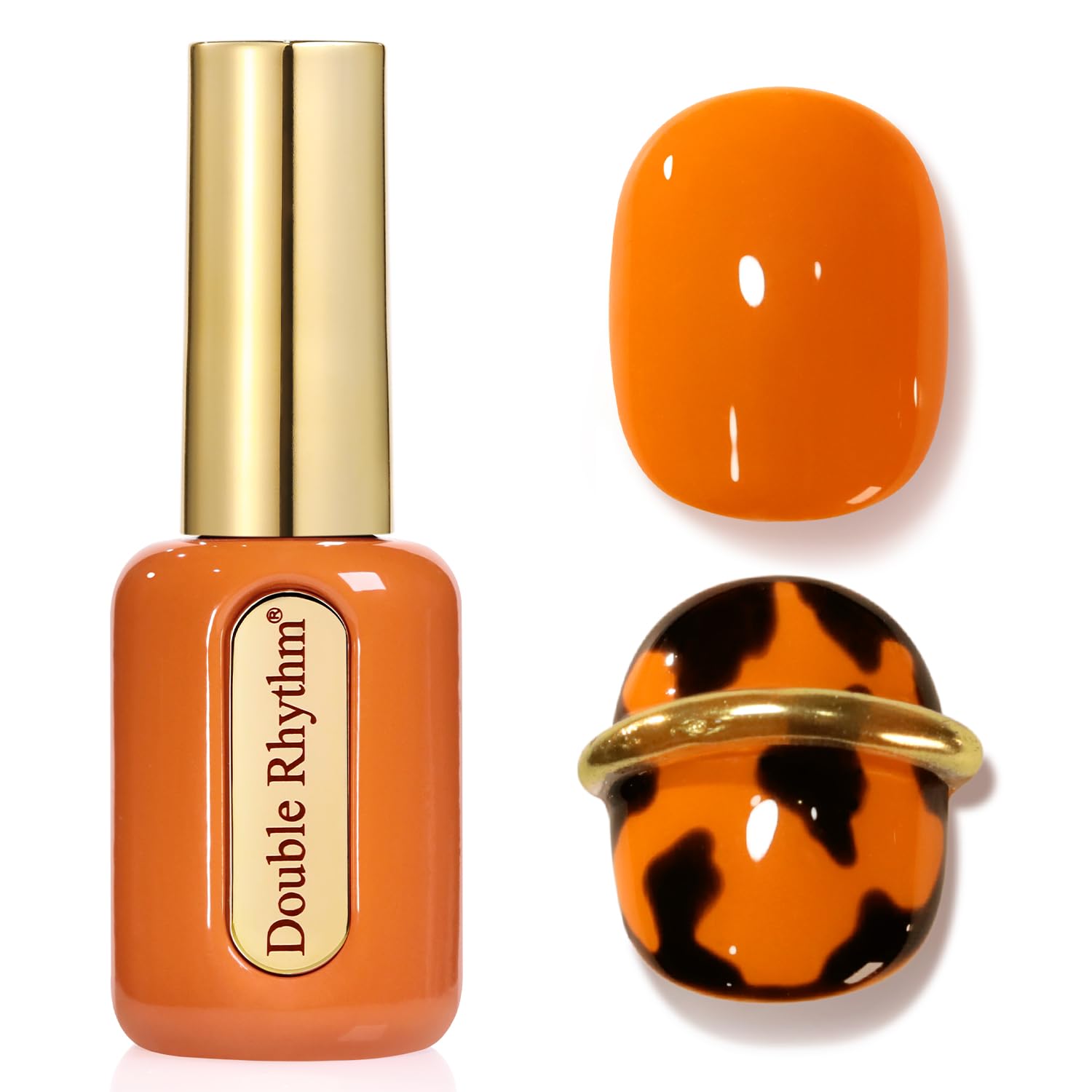 Double Rhythm 0.50 OZ Gel Polish Hema Free Same Color Same Bottle Golden Round Translucent Neutral Natural Milky 15 ML Jelly UV Polish Art DIY at Home (Bright Pink-H1040) : Beauty & Personal Care
