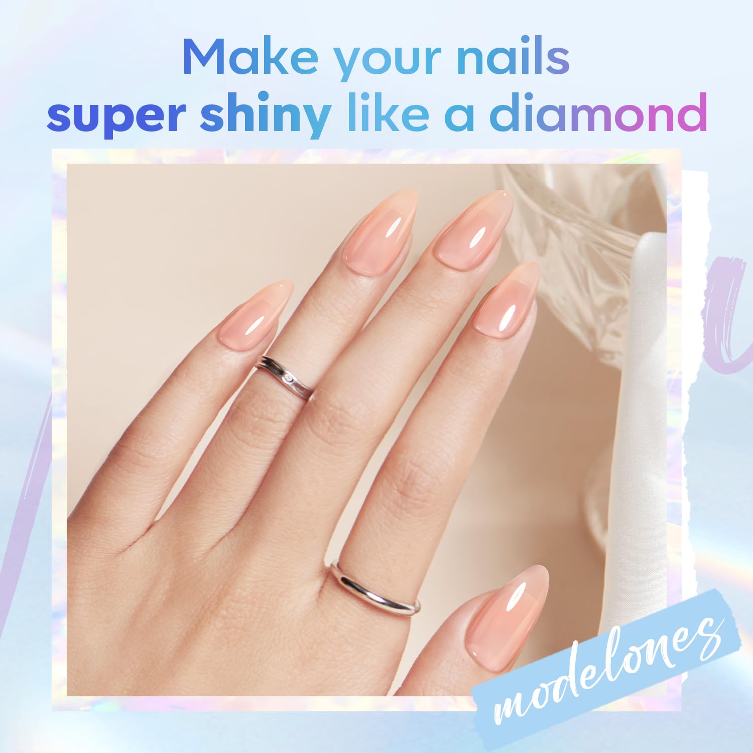 modelones Gel Top Coat. 15 ml 2026 Upgrade Super Shiny Base and Top Coat Set. Soak Off Nail Lamp Acid Free No Wipe Clear Base Top Gel Nail Polish : Beauty & Personal Care