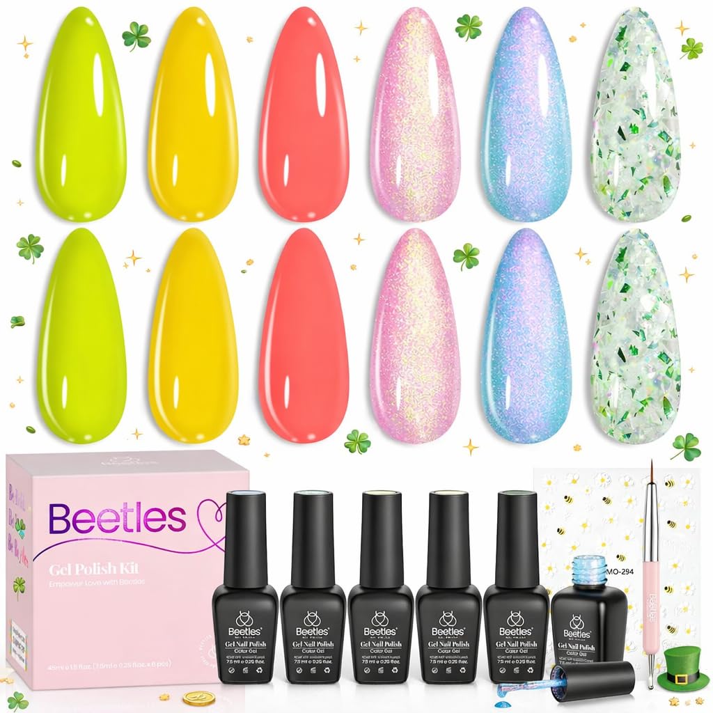 beetles Gel Polish Whispers of Love Jelly Gel Nail Polish Set - 6 Colors Milky White Nude Pink Neutral Sheer Translucent Soak Off UV Gel Nail Kit. Nail Concealer for Salon DIY Manicure Gift Women : Beauty & Personal Care
