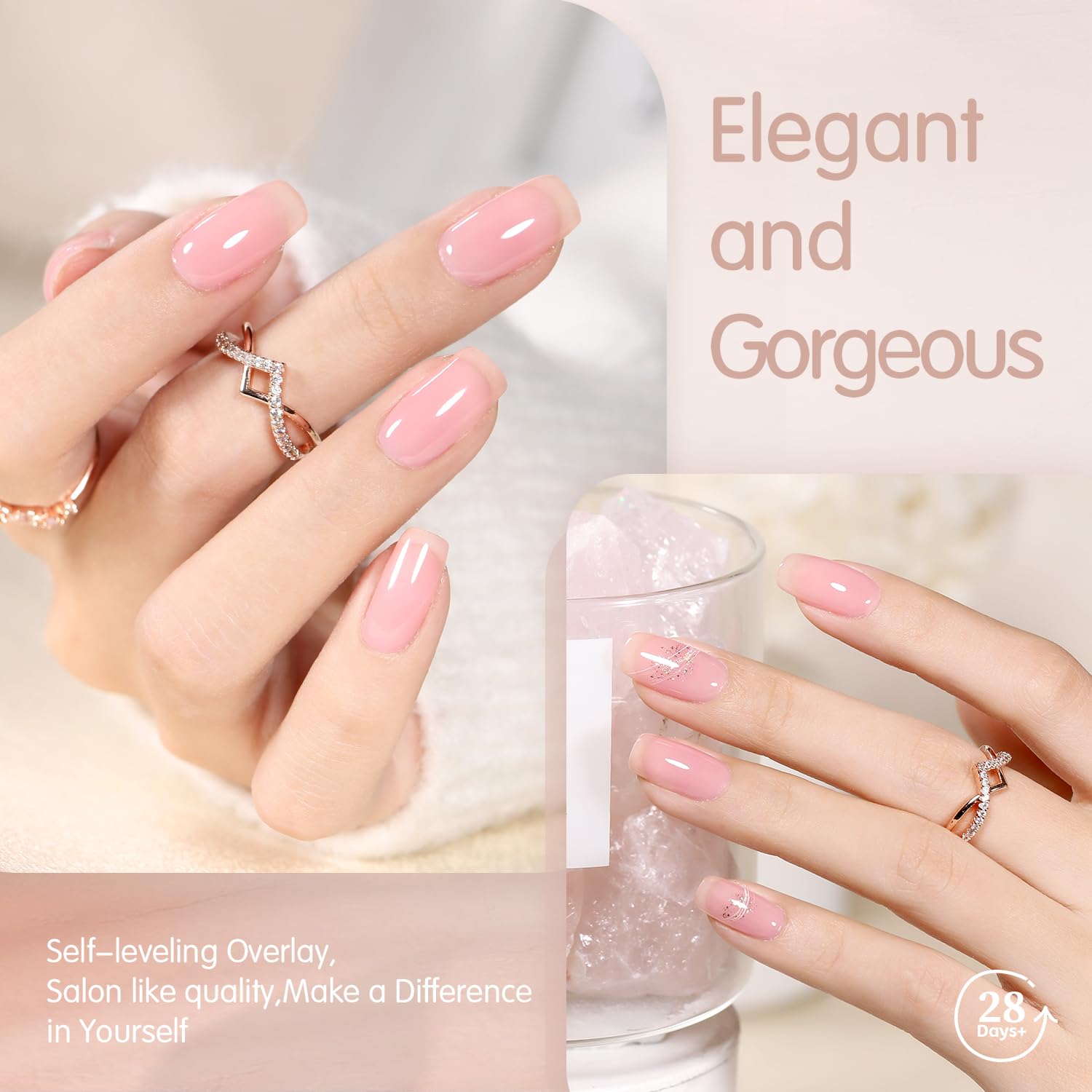 SHOYUM Nude Pink Gel Nail Polish Set- 6 Colors Sheer Milky White Jelly Gel Polish All Seasons Skin Tones Neutral Gel Polish Kit. Soak Off LED Gel Nail Kit Manicure DIY Home : Beauty & Personal Care