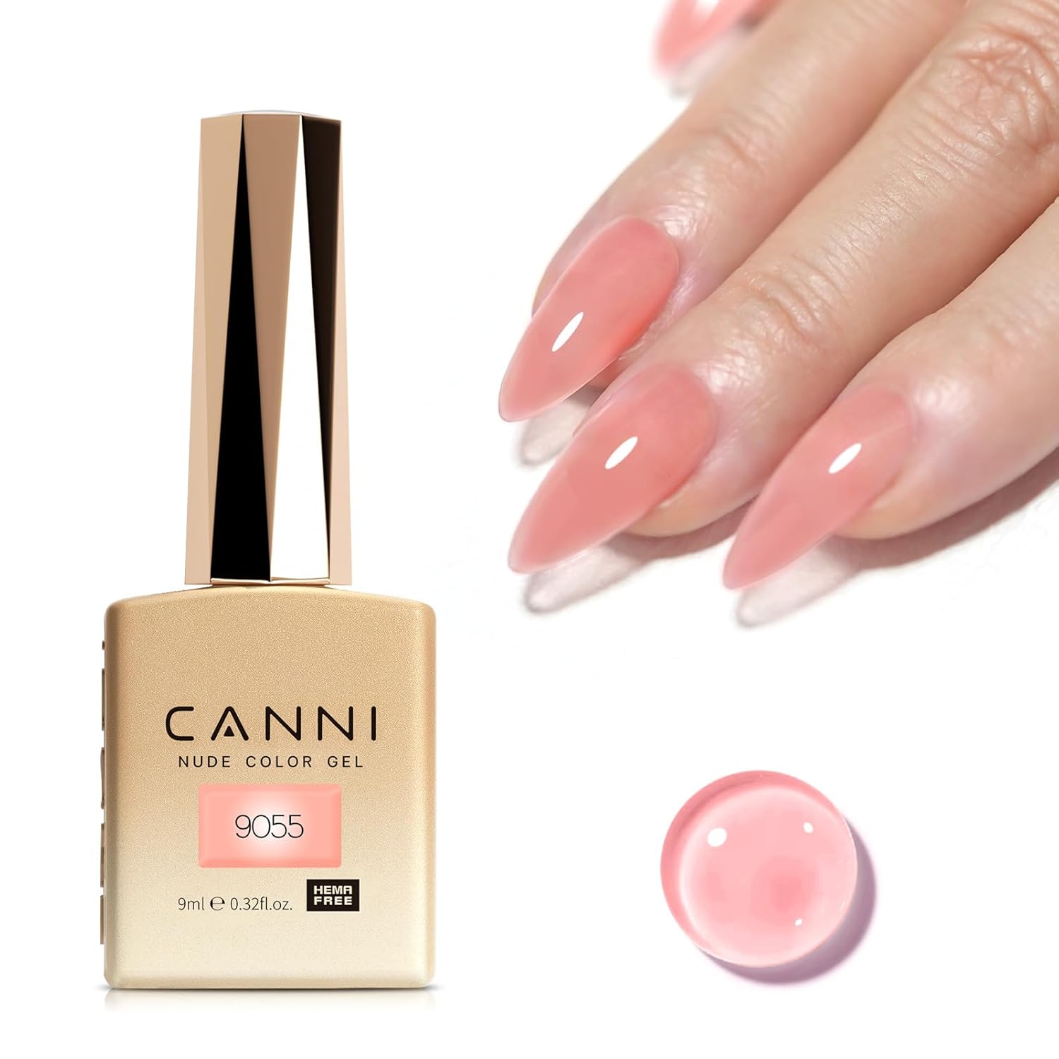 CANNI Light Pink Gel Nail Polish. 1Pcs Baby Pink Gel Polish Soft Pale Color High Gloss Soak Off U V Nail Manicure Salon DIY : Beauty & Personal Care
