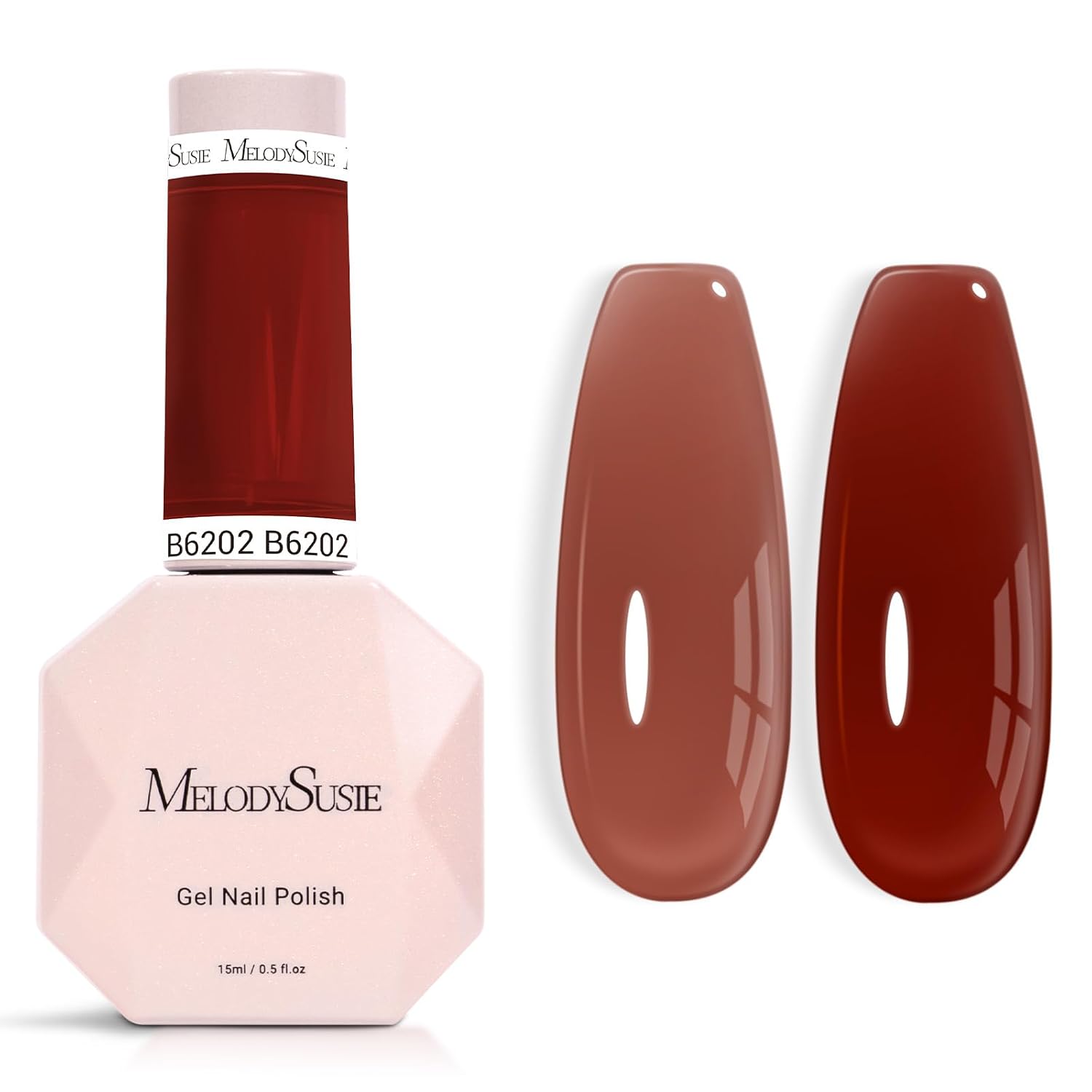 MelodySusie Jeweliver Nude Gel Nail Polish. 0.5Fl.oz Milky Gel Polish Pastel Color Soak Off UV LED Light Cure Gift for Women Manicure Nail Art DIY at Home JM08 : Beauty & Personal Care