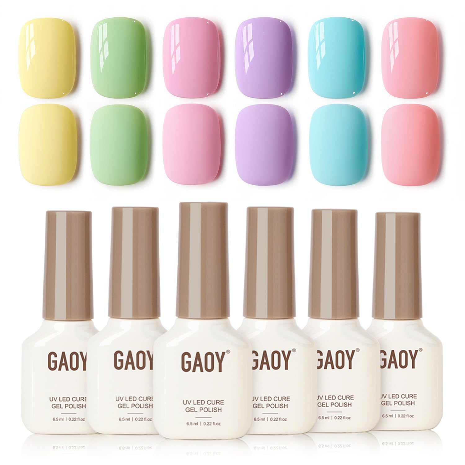 GAOY Rose Garden Jelly Gel Nail Polish of 6 Transparent Nude Red Pink Brown Colors Sheer Gel Polish Kit for Salon Manicure and Nail Art DIY at Home : Beauty & Personal Care