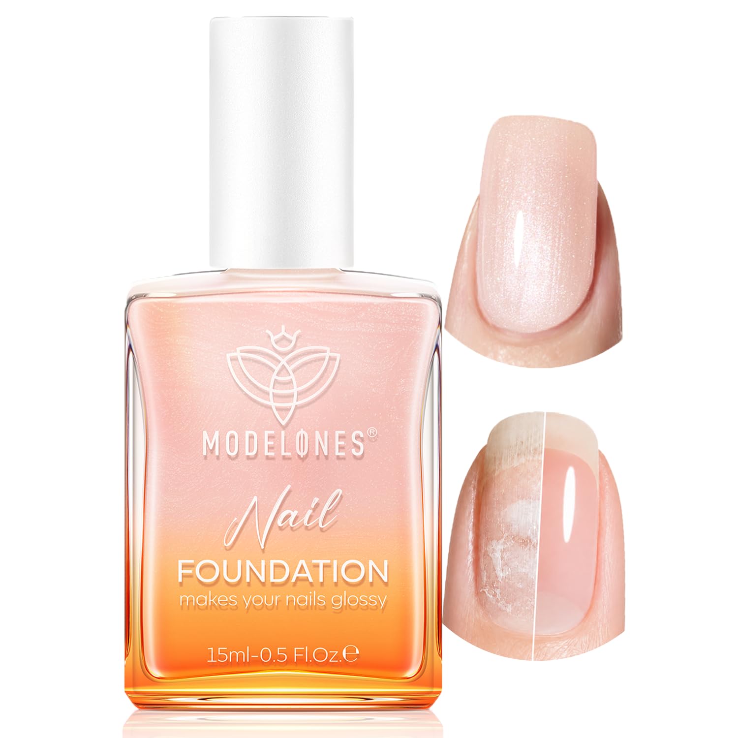 modelones Nail Strengthener. Milky White Nail Polish Nail Repair for Damaged Nails Hardener Quick Dry Nail Growth Natural Nail Concealer Foundation Strengthening Nails & Toenails Women Manicurist : Beauty & Personal Care