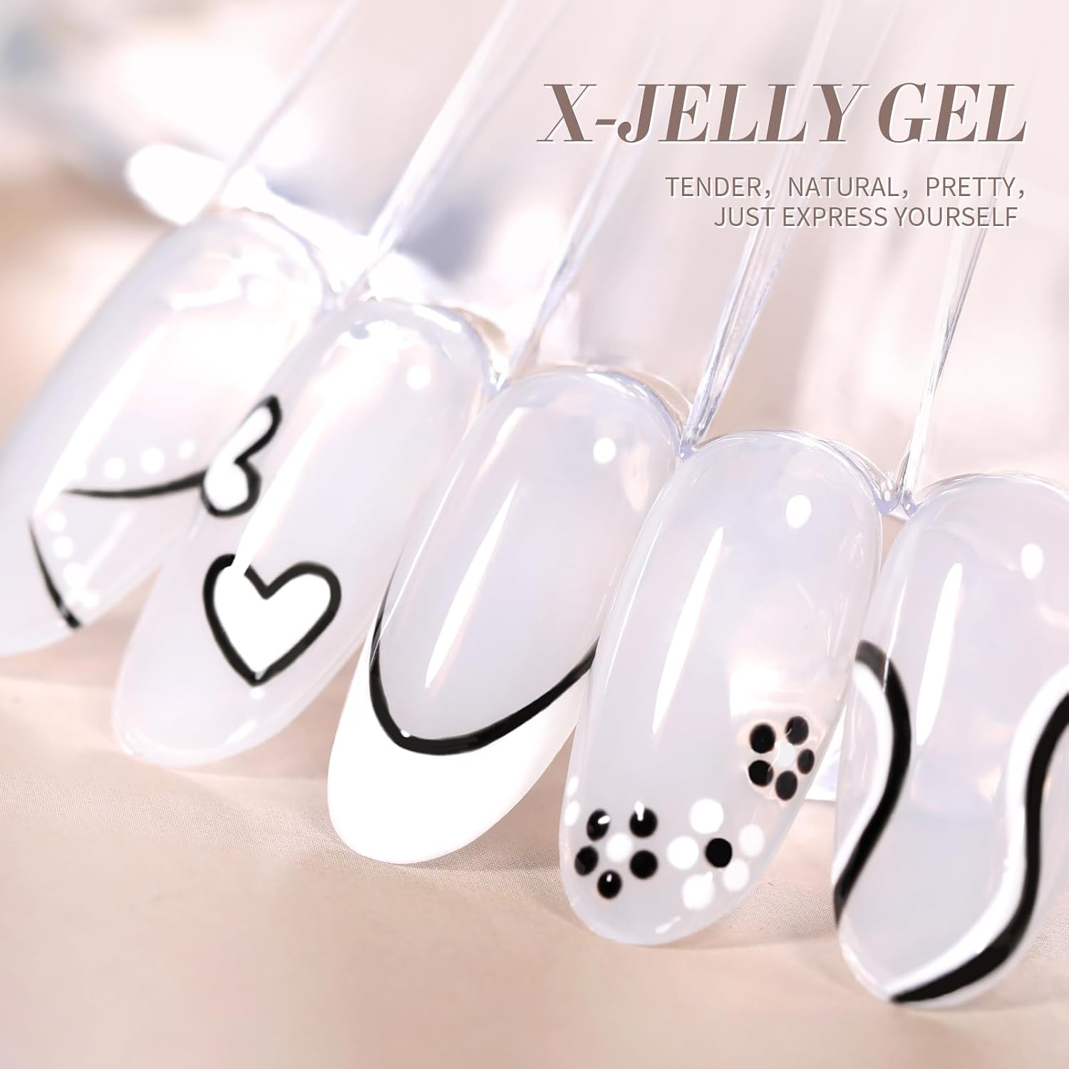 Born Pretty Milky White Gel Nail Polish Jelly White Sheer Translucent Neutral Gel Polish Soak Off Nail Art Gel 15ml. 0.54 Fl Oz : Beauty & Personal Care