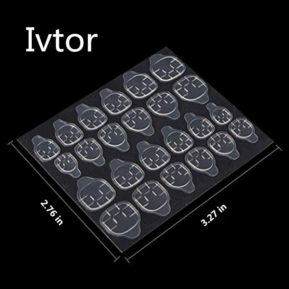 Ivtor 10 Sheets Waterproof Breathable Jelly Double Sided Nail Adhesives.Press on Nails Sticky Tabs Nail Glue Sticker : Beauty & Personal Care