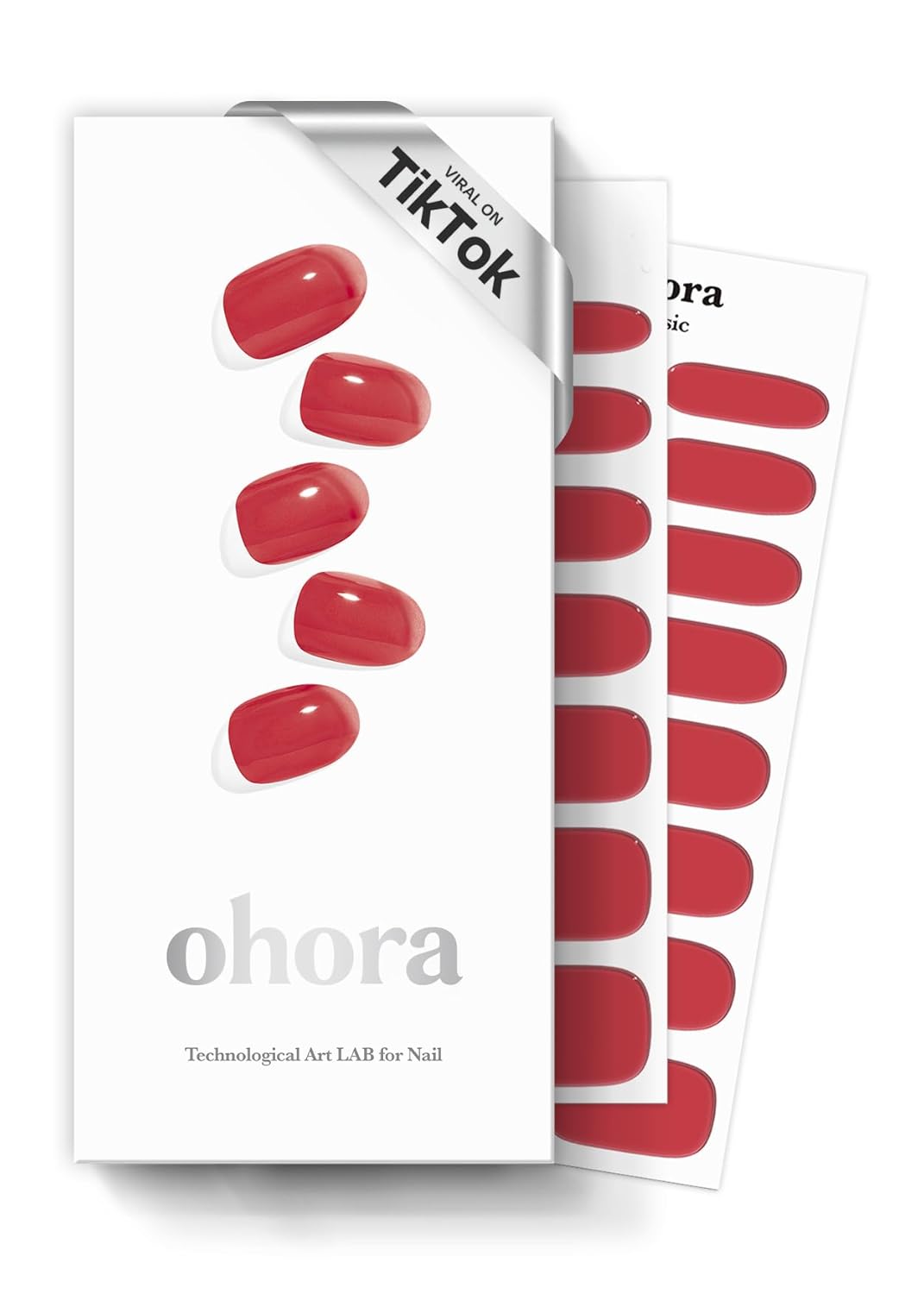 ohora Semi Cured Gel Nail Strips (N Cream Indigo) - Blue. Solid. Works with Any UV/LED Lamps. Salon-Quality. Long Lasting. Easy to Apply & Remove - Includes 2 Prep Pads. Nail File & Wooden Stick : Beauty & Personal Care