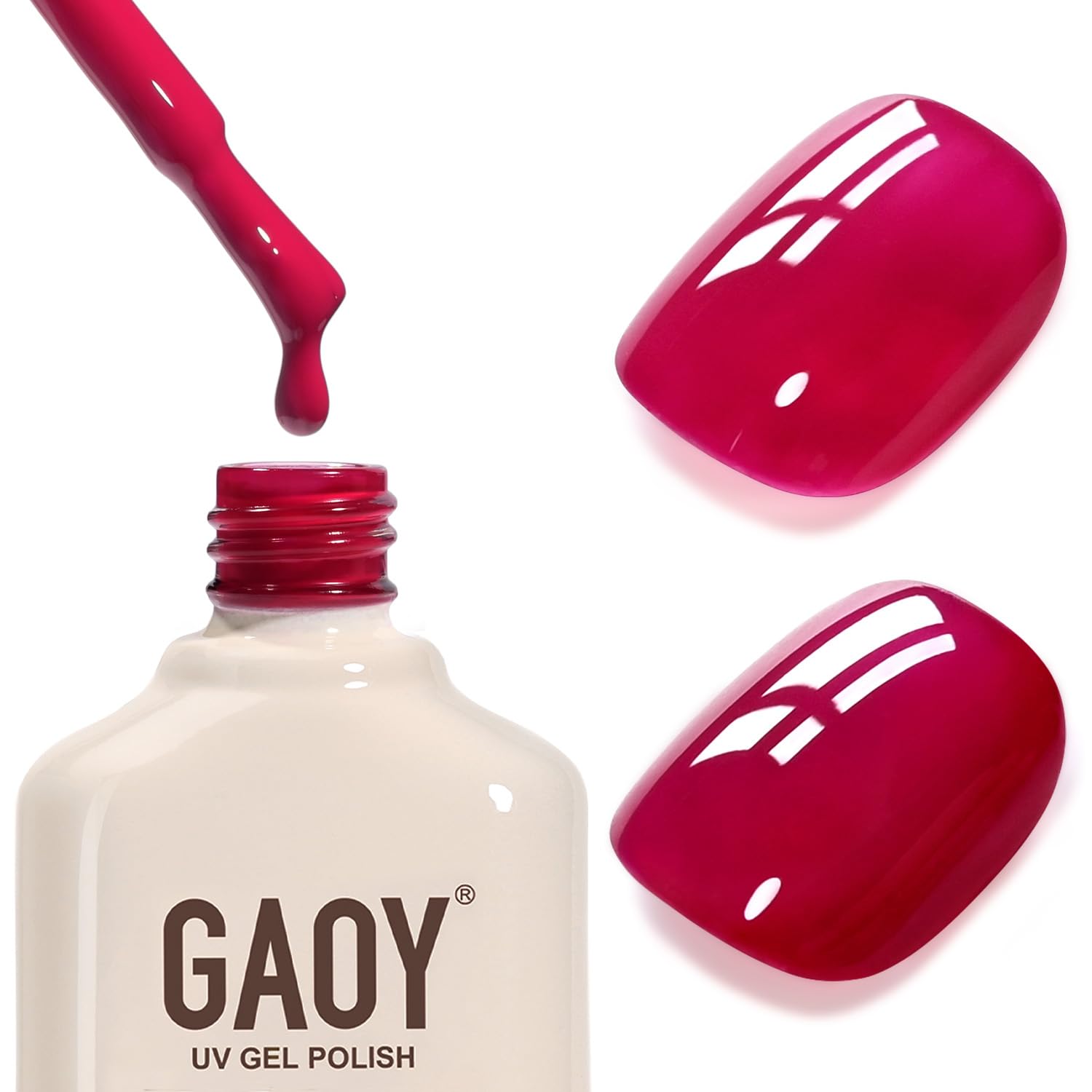 GAOY Sheer Light Pink Gel Nail Polish. 16ml Jelly Milky White Peach Translucent Color 1352 UV Light Cure Gel Polish for Nail Art DIY Manicure and Pedicure at Home : Beauty & Personal Care