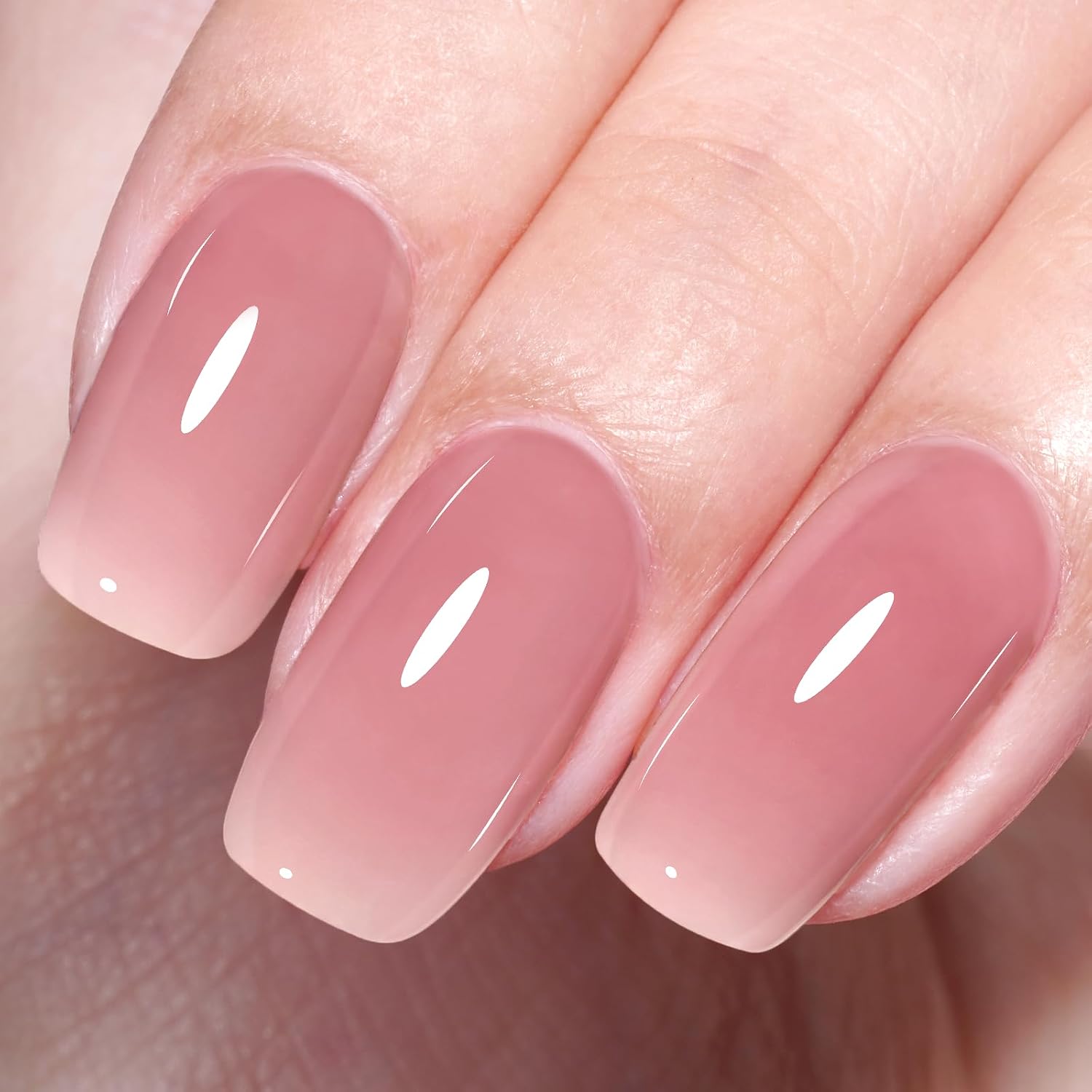 AILLSA Gel Nail Polish Nude Pink Gel Polish Sheer Neutral Color Jelly Gels Nail Polish Natural Translucent Soak Off U V Nails for Nail Art French Manicure at Home 0.51 Fl Oz /GB49 : Beauty & Personal Care
