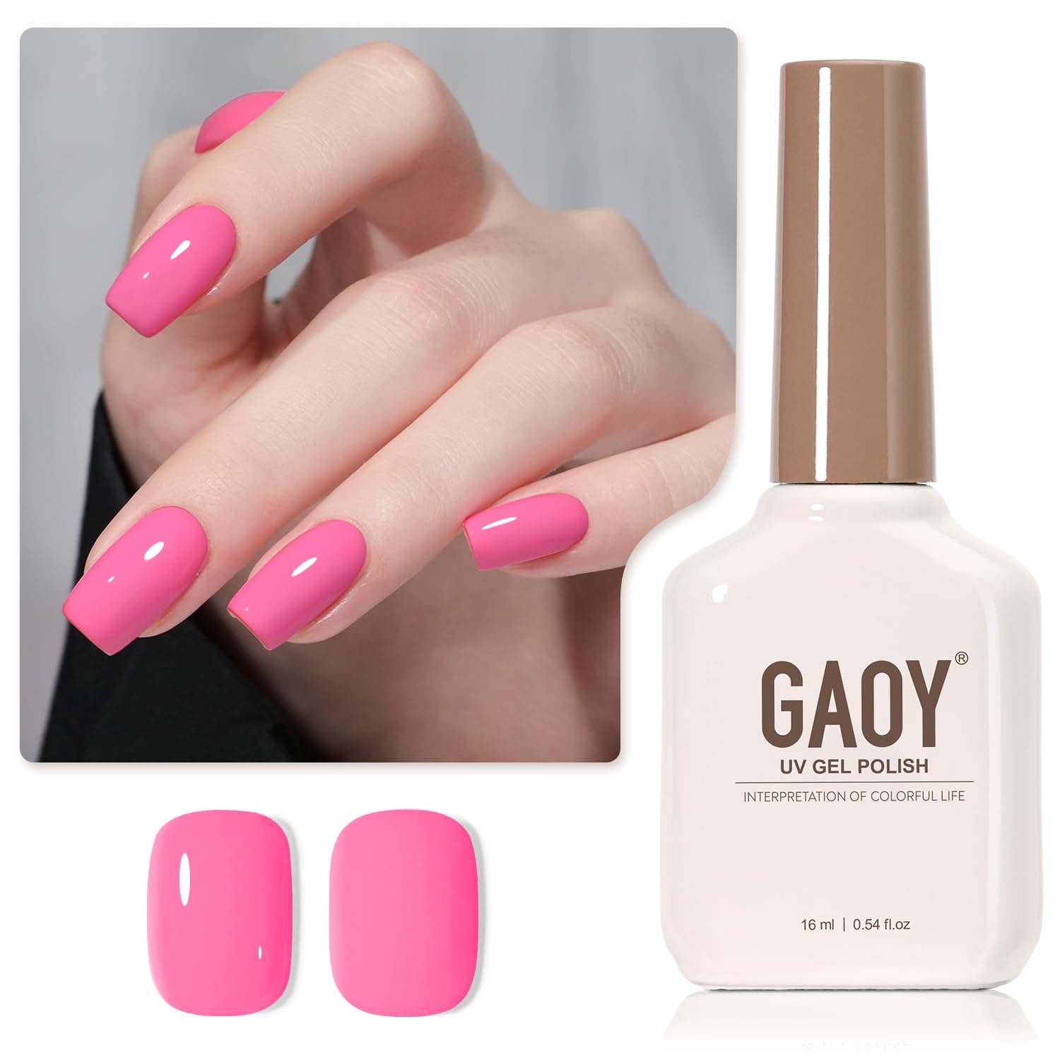 GAOY Sheer Light Pink Gel Nail Polish. 16ml Jelly Milky White Peach Translucent Color 1352 UV Light Cure Gel Polish for Nail Art DIY Manicure and Pedicure at Home : Beauty & Personal Care