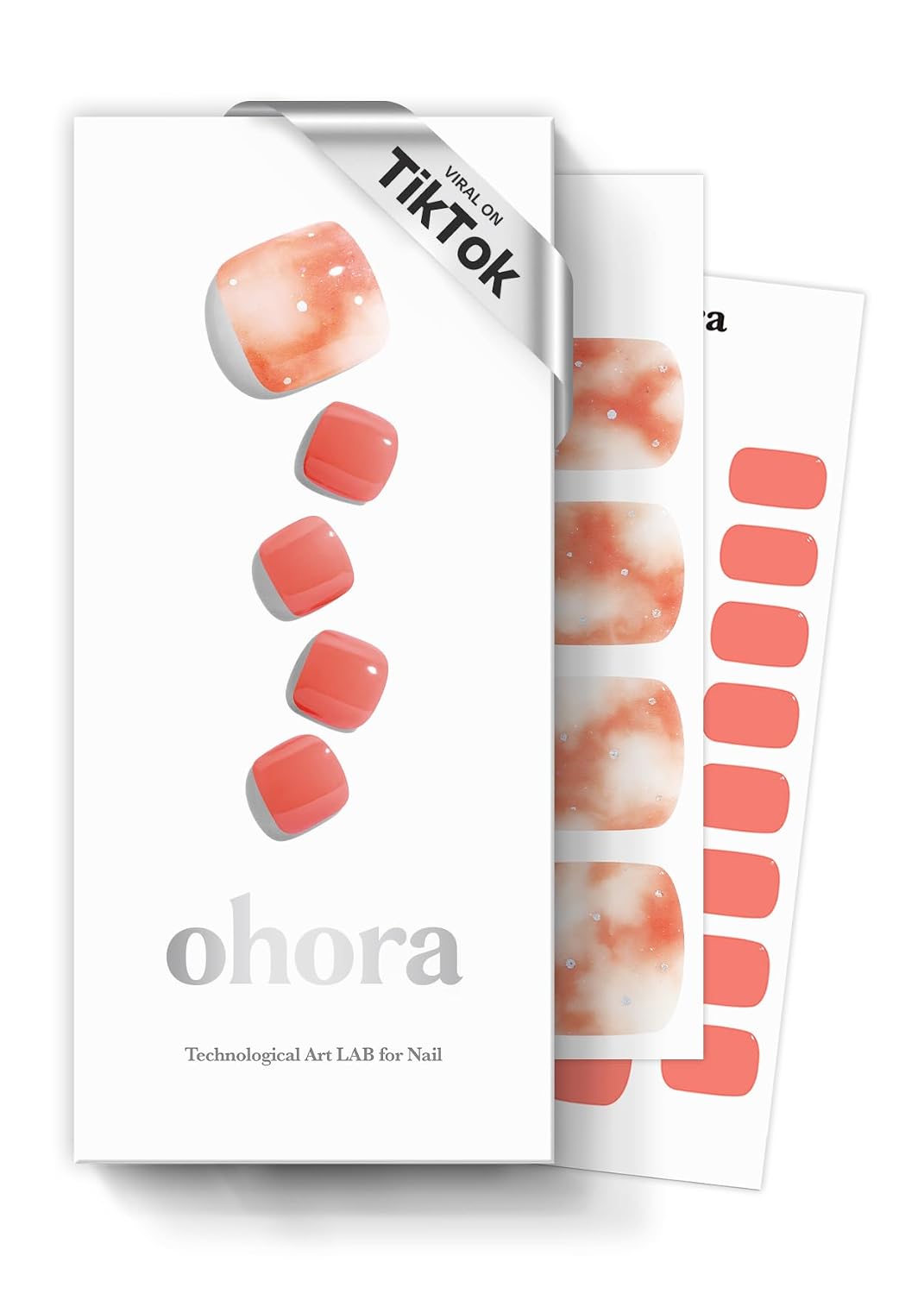 ohora Semi Cured Gel Nail Strips (N Essential French) - White. French. Works with Any UV/LED Lamps. Salon-Quality. Long Lasting. Easy to Apply & Remove - Includes 2 Prep Pads. Nail File & Wooden Stick : Beauty & Personal Care
