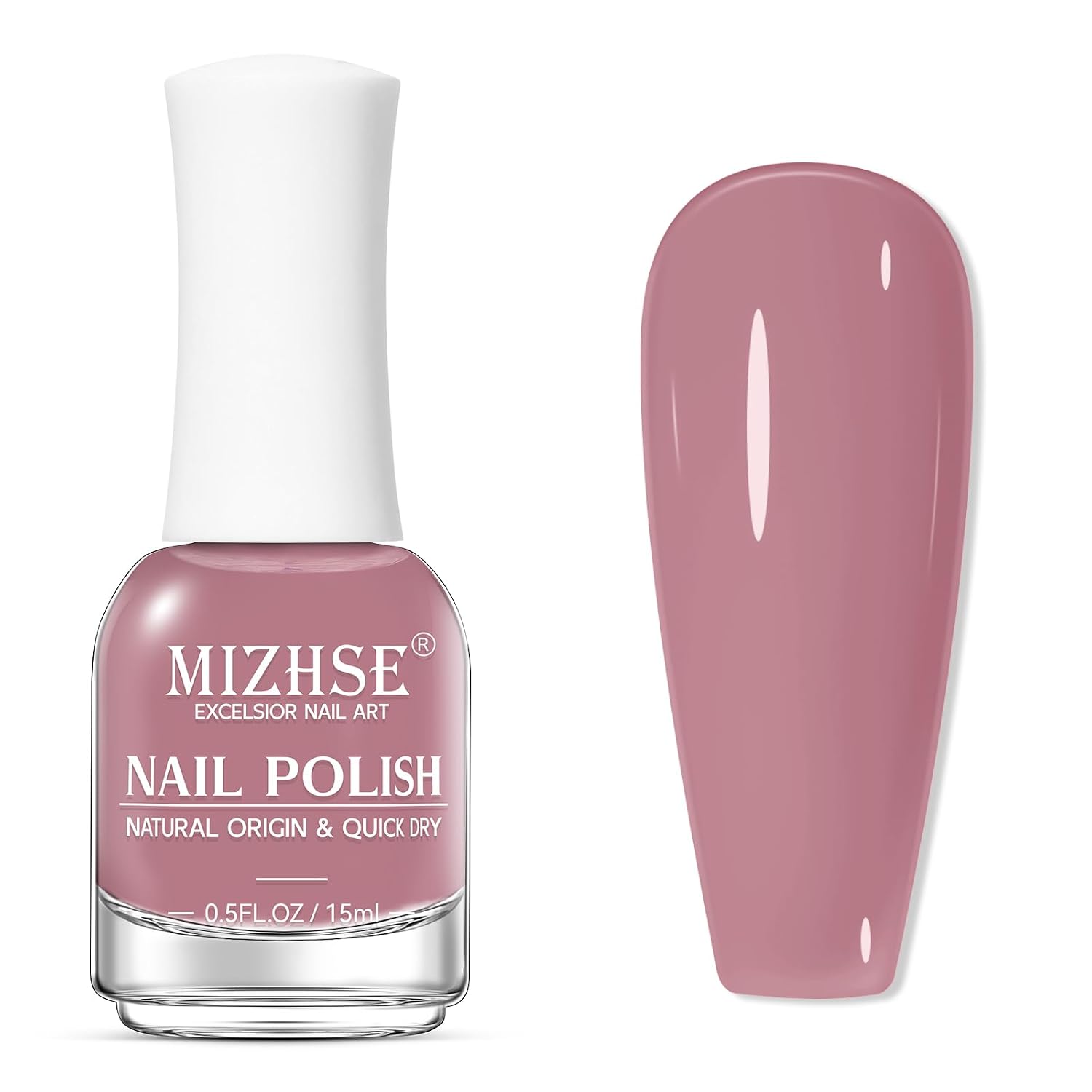 MIZHSE Quick Dry Nail Polish. Hot Pink Nail Polish Non Gel Air Drying Fast. 15ml Glossy Finish Regular Rose Red Nail Lacquer Full Coverage Nail Art Manicure DIY Home : Beauty & Personal Care