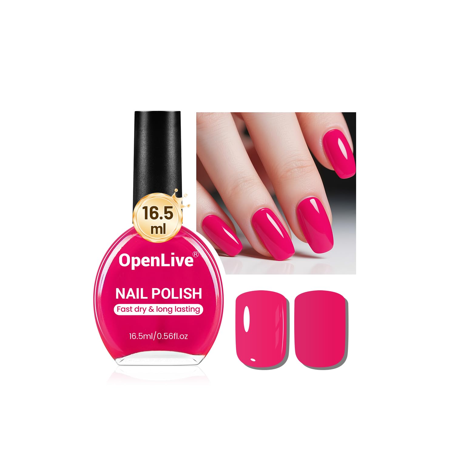 OpenLive 16.5ml Dusty Rose Nail Polish Large Volume Quick Drying Light Pink Nail Polish. Fast Drying and Long Lasting Color Nail Art DIY Home Manicure Gift for Women : Beauty & Personal Care