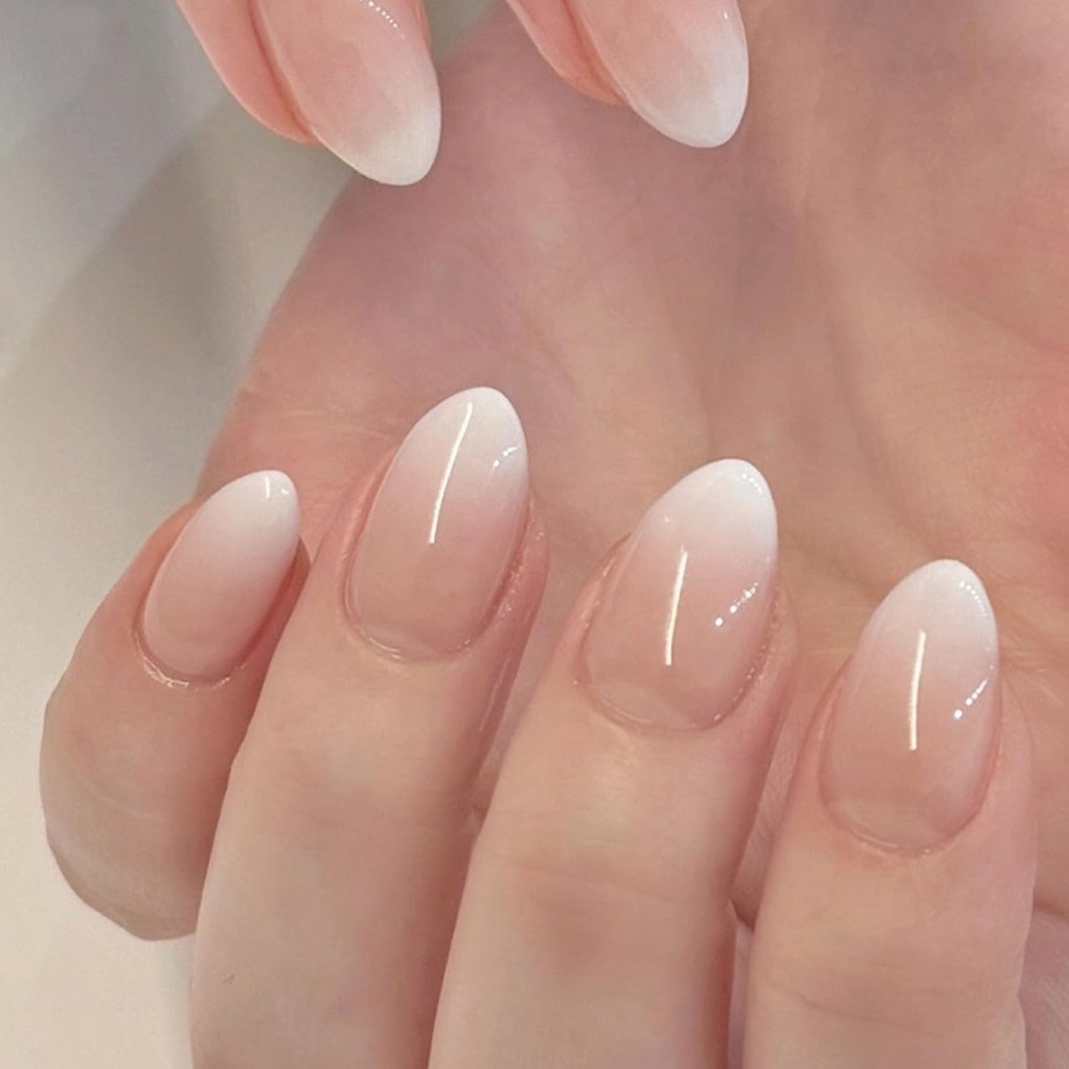 Short Press On Almond Fake Nails - Flower Acrylic Fall Nails Press Ons Full Cover Glue On Cute False Floral Stick On Nails for Women - 30 Pcs : Beauty & Personal Care
