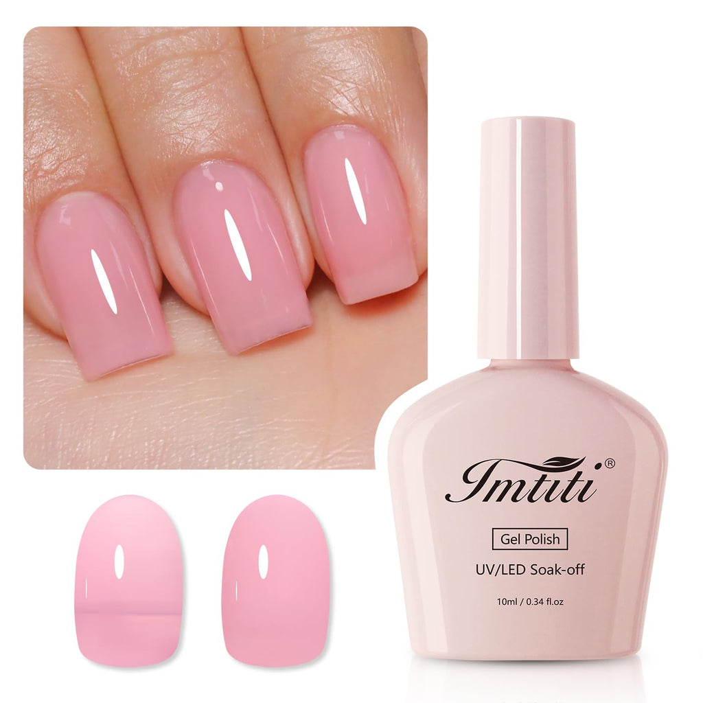 Imtiti Jelly Gel Nail Polish. Pink Sheer Jelly Gel Polish Spring Summer Translucent Art Manicure Salon DIY Design 10ML : Beauty & Personal Care