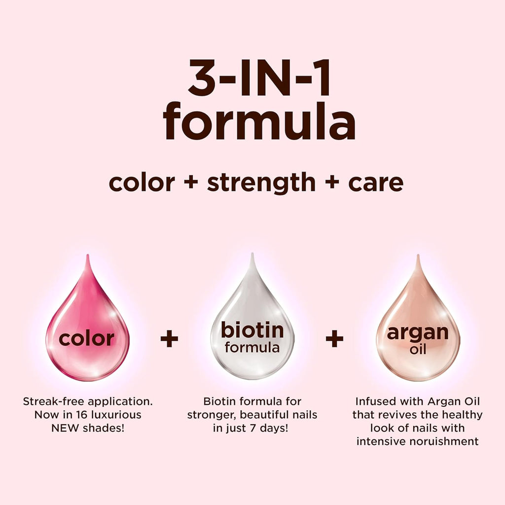 Sally Hansen Color Therapy Nail Polish | Biotin. Argan Oil. Long Lasting. Healthy Nails. Nail Strengthener. Semi-Opaque | 220 Rosy Quartz | Rosy Pink Nail Color : Beauty & Personal Care