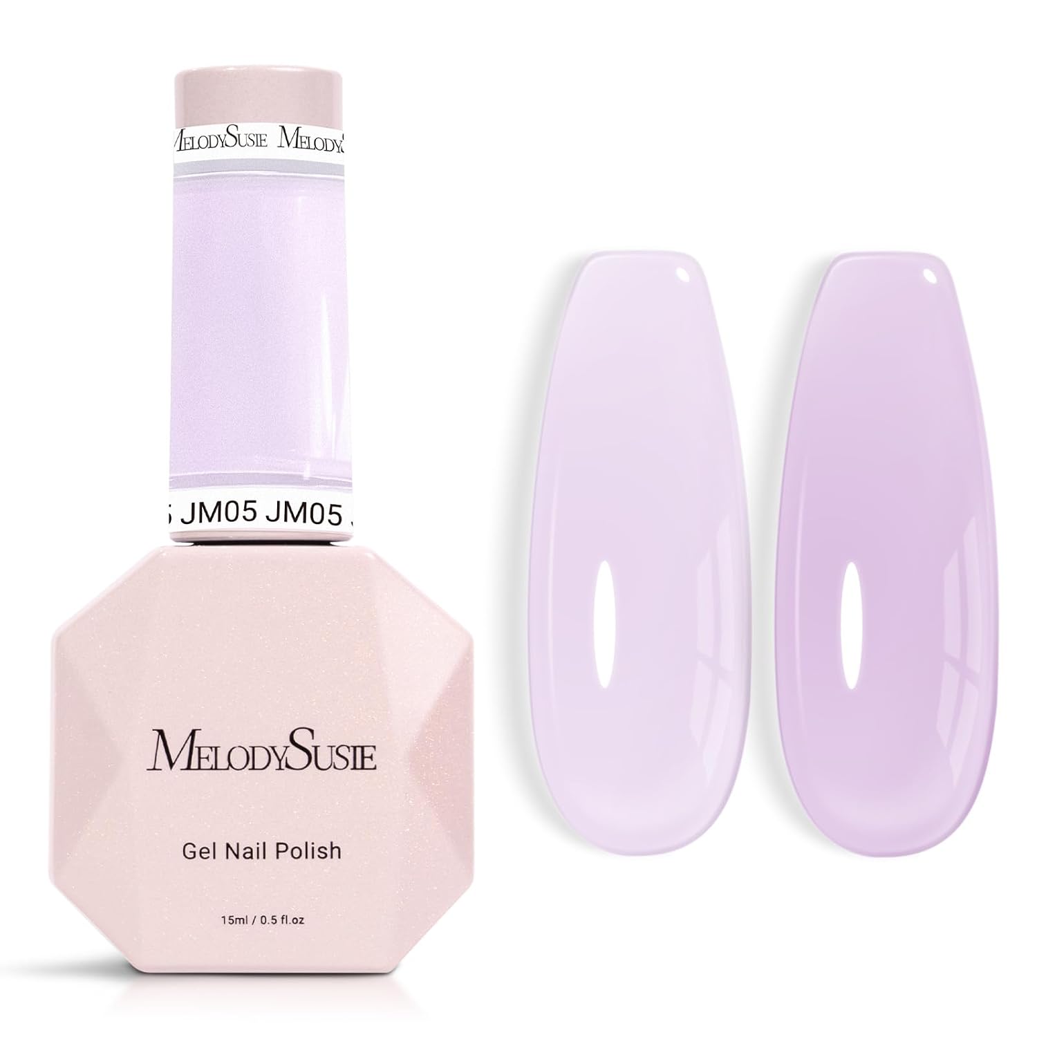MelodySusie Jeweliver Nude Gel Nail Polish. 0.5Fl.oz Milky Gel Polish Pastel Color Soak Off UV LED Light Cure Gift for Women Manicure Nail Art DIY at Home JM08 : Beauty & Personal Care