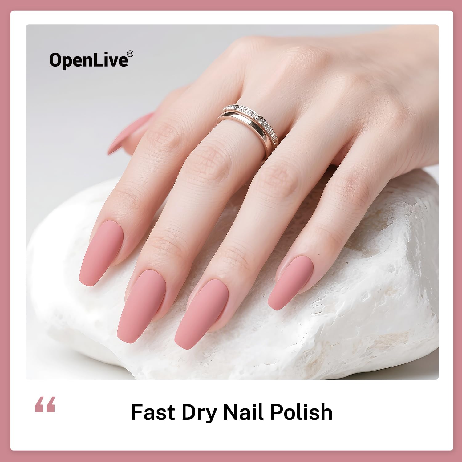 OpenLive 16.5ml Dusty Rose Nail Polish Large Volume Quick Drying Light Pink Nail Polish. Fast Drying and Long Lasting Color Nail Art DIY Home Manicure Gift for Women : Beauty & Personal Care