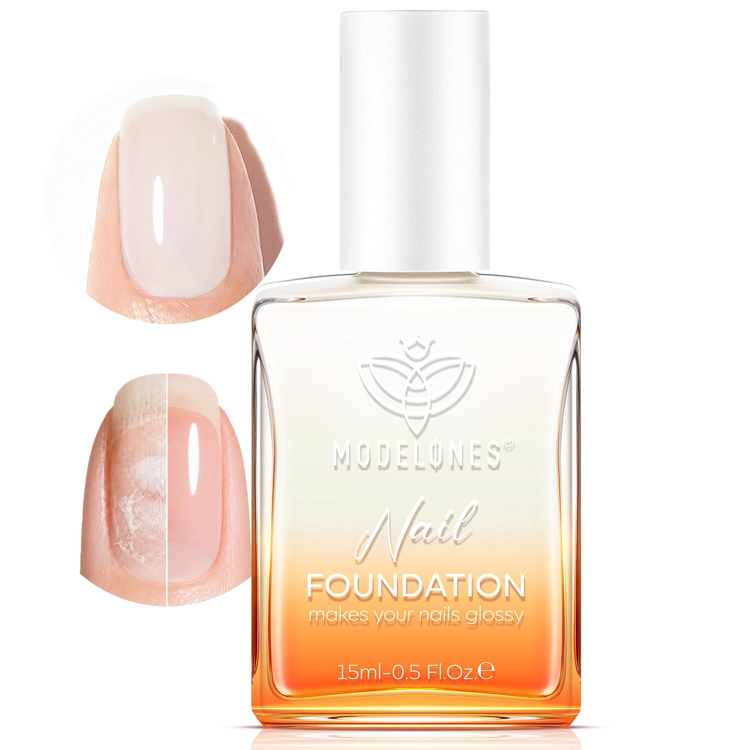 modelones Nail Strengthener. Milky White Nail Polish Nail Repair for Damaged Nails Hardener Quick Dry Nail Growth Natural Nail Concealer Foundation Strengthening Nails & Toenails Women Manicurist : Beauty & Personal Care
