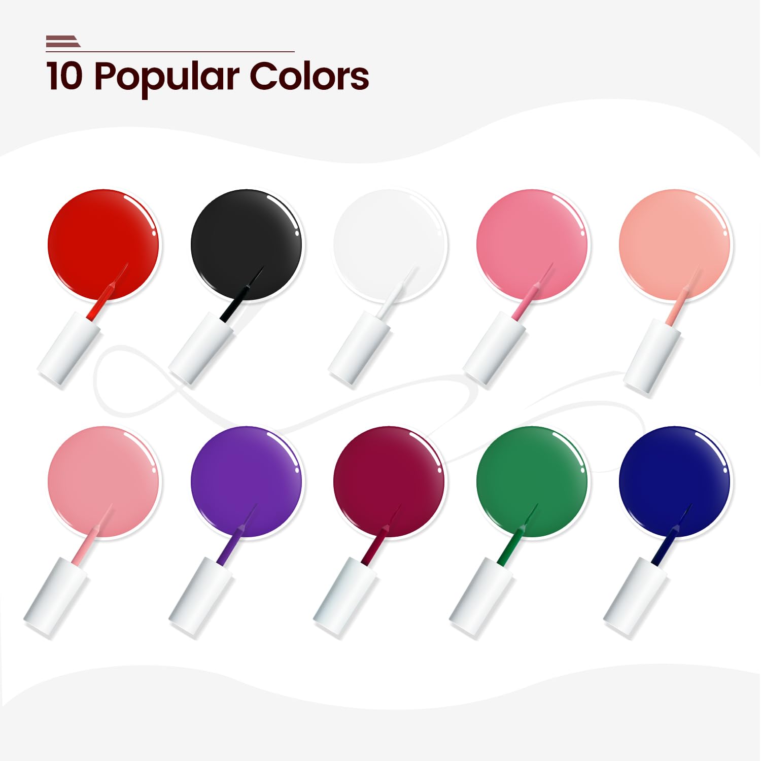 JODSONE 10pcs Nail Art Gel Liner Set.3D Nail Art Pens Effect for Fine Lines.Thin Brush Detail Polish.DIY Painted Nails at Home Salon.Liner Gel Nail Polish for Girls & Women : Beauty & Personal Care