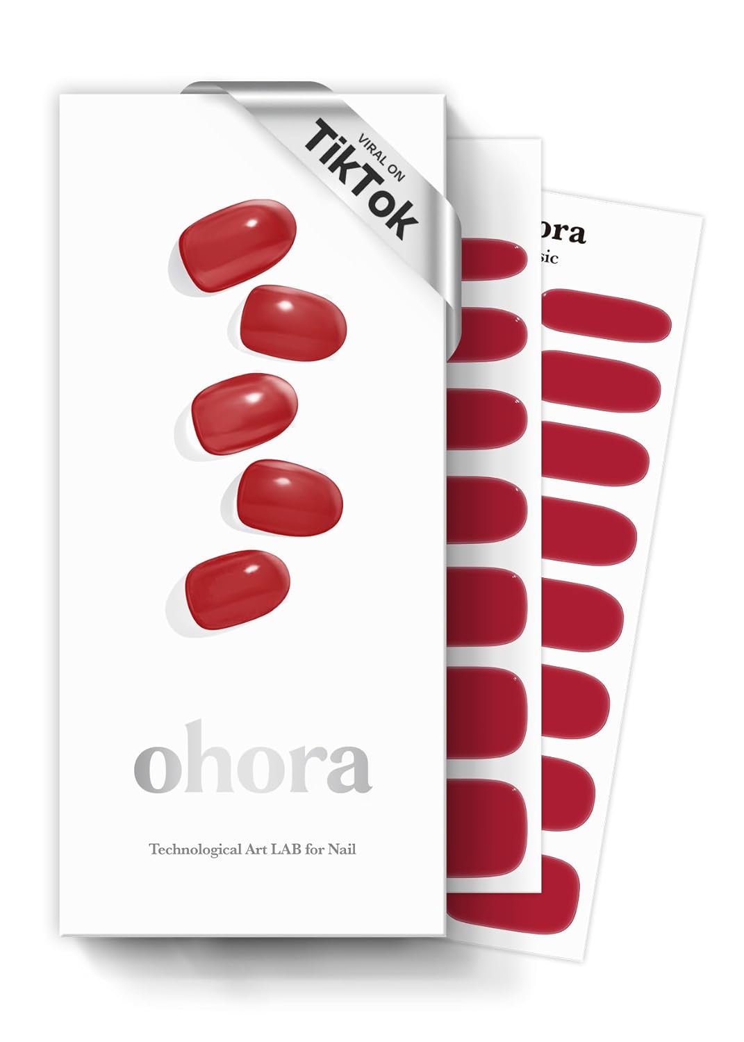 ohora Semi Cured Gel Nail Strips (N Cream Light) - Nude. Solid. Works with Any UV/LED Lamps. Salon-Quality. Long Lasting. Easy to Apply & Remove - Includes 2 Prep Pads. Nail File & Wooden Stick : Beauty & Personal Care