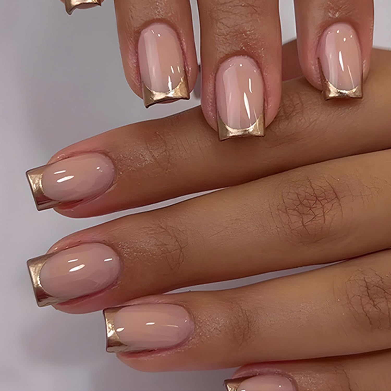 DZPGUONIZ 24pcs Short Square Press on Nails French Tip Fake Nails White Flower with Star Design Glitter False Nails Luxury Nail Charms Crafts White Stripes Glue on Nails for Women Manicure Tips : Beauty & Personal Care