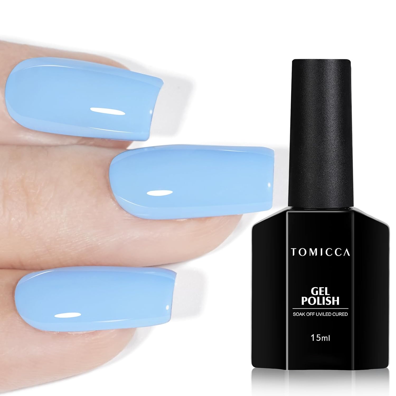 TOMICCA Nude Gel Nail Polish.15ml Light Nude Gel Polish.Soak Off Uv Led Cure Needed .Color Long Lasting Translucent Nail Art Manicure French Salon Diy Design Gifts For Woman : Beauty & Personal Care