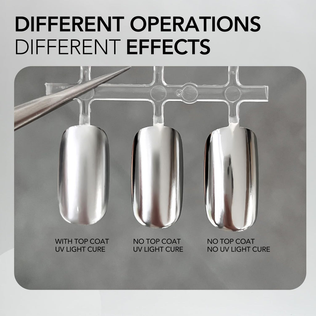 GAOY Metallic Silver Gel Nail Polish Art Liner. 8ml 3D Mirror Chrome Effect Color Nail Paint Design with Thin Brush. UV Light Cure for DIY Manicure at Home : Beauty & Personal Care