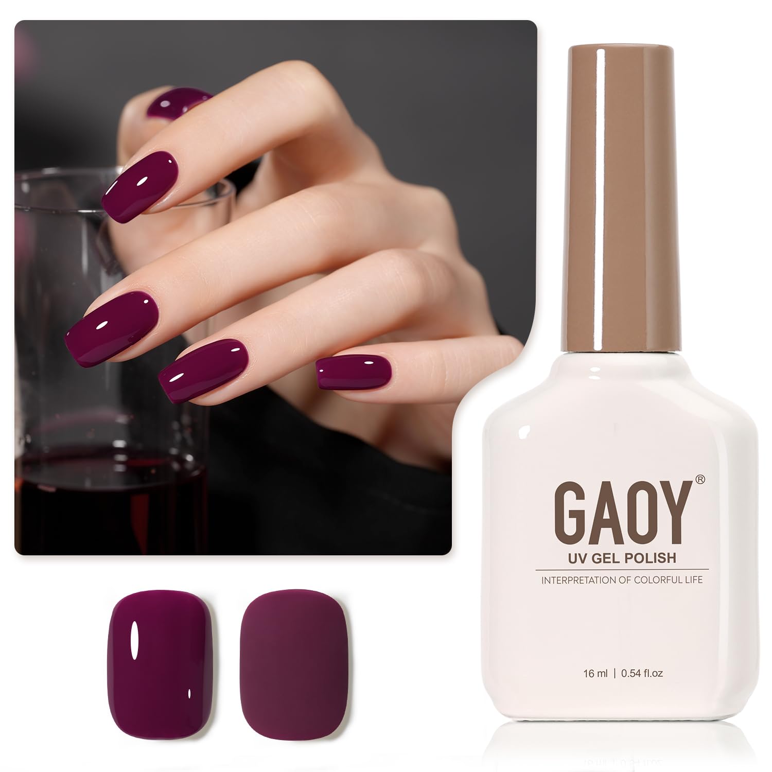 GAOY Sheer Light Pink Gel Nail Polish. 16ml Jelly Milky White Peach Translucent Color 1352 UV Light Cure Gel Polish for Nail Art DIY Manicure and Pedicure at Home : Beauty & Personal Care