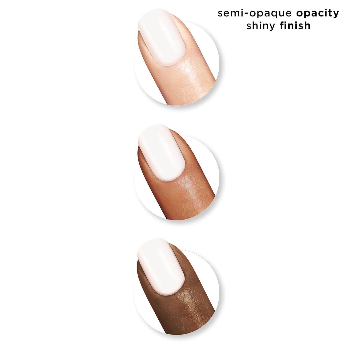 Sally Hansen Xtreme Wear. White On. Long Lasting. Chip Resistant. Semi Opaque. Shiny White Nail Polish : Beauty & Personal Care