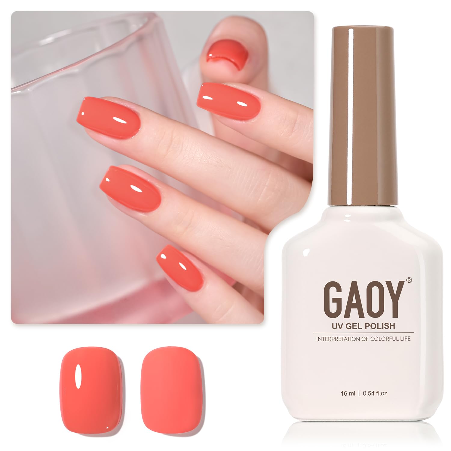 GAOY Sheer Light Pink Gel Nail Polish. 16ml Jelly Milky White Peach Translucent Color 1352 UV Light Cure Gel Polish for Nail Art DIY Manicure and Pedicure at Home : Beauty & Personal Care