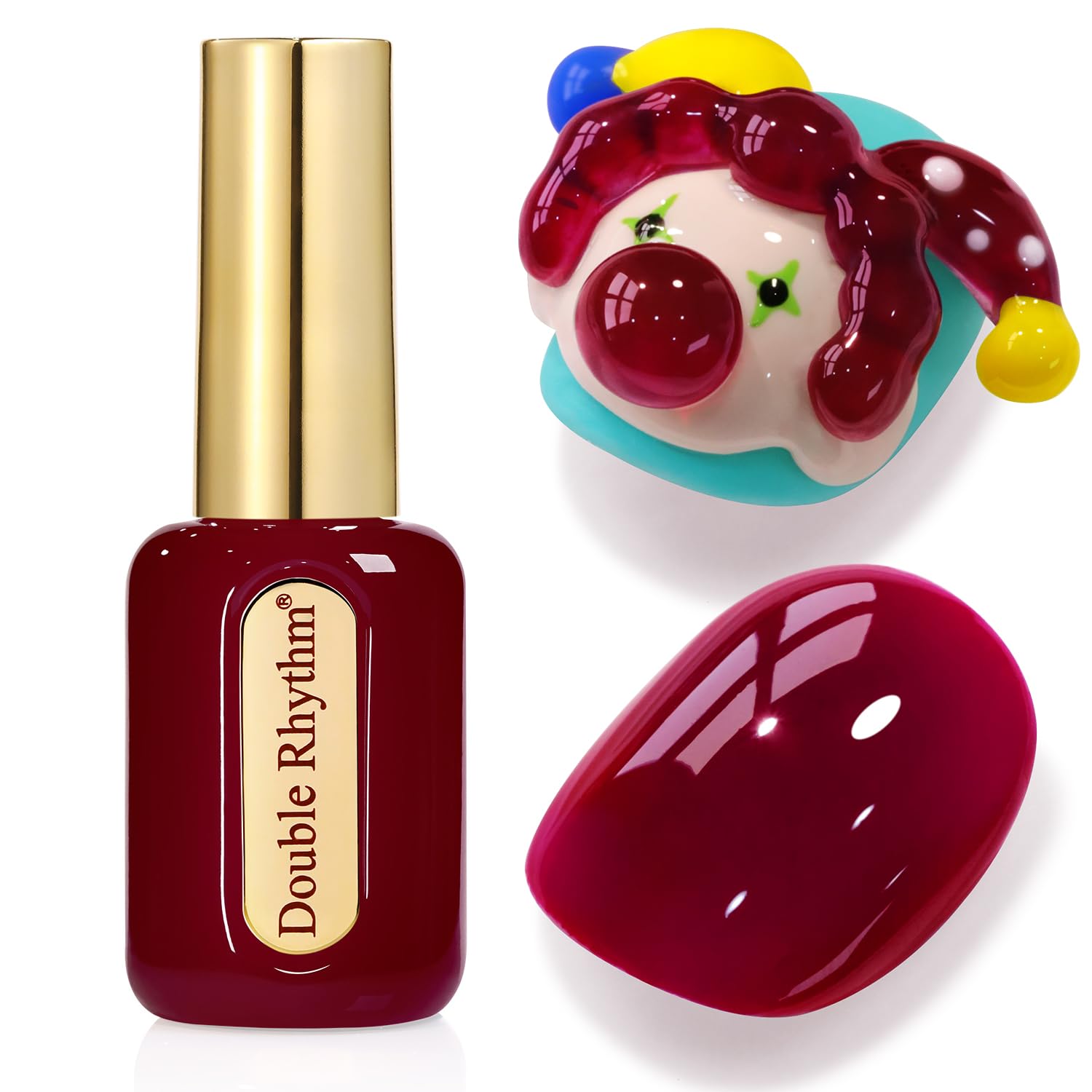 Double Rhythm 0.50 OZ Gel Polish Hema Free Same Color Same Bottle Golden Round Translucent Neutral Natural Milky 15 ML Jelly UV Polish Art DIY at Home (Bright Pink-H1040) : Beauty & Personal Care