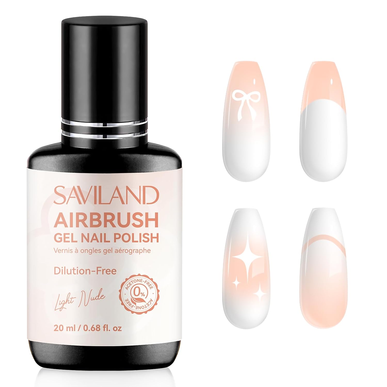SAVILAND Airbrush Gel Nail Polish Hema-Free: Dilution-Free 12 Vitality Colors Airbrush for Nails Set Non-Acetone with Fine Mist Nail for Spray French & Ombre Nail Polish Nail Art Design Salon Kit : Beauty & Personal Care