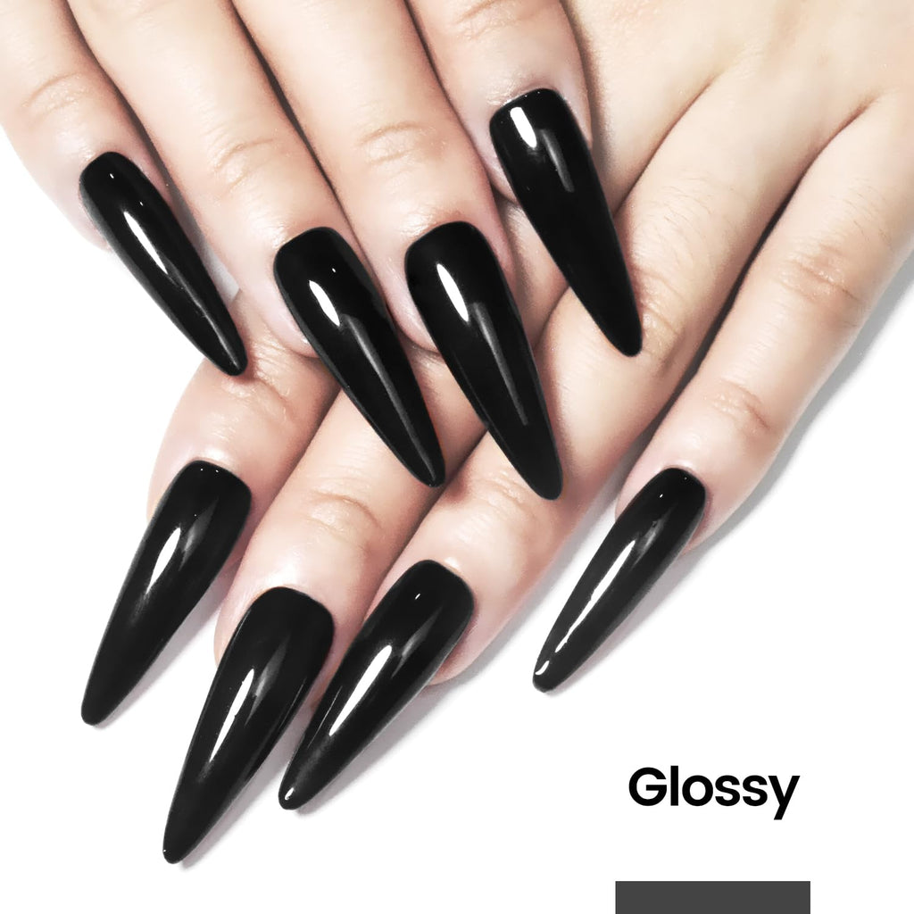 JODSONE 10ml Black Gel Nail Polish Black Gel Polish Soak Off Led Gel Polish Nail Art Manicure Salon Diy Need U V Lamp : Beauty & Personal Care