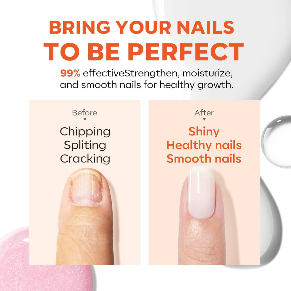 modelones Nail Strengthener. Milky White Nail Polish Nail Repair for Damaged Nails Hardener Quick Dry Nail Growth Natural Nail Concealer Foundation Strengthening Nails & Toenails Women Manicurist : Beauty & Personal Care