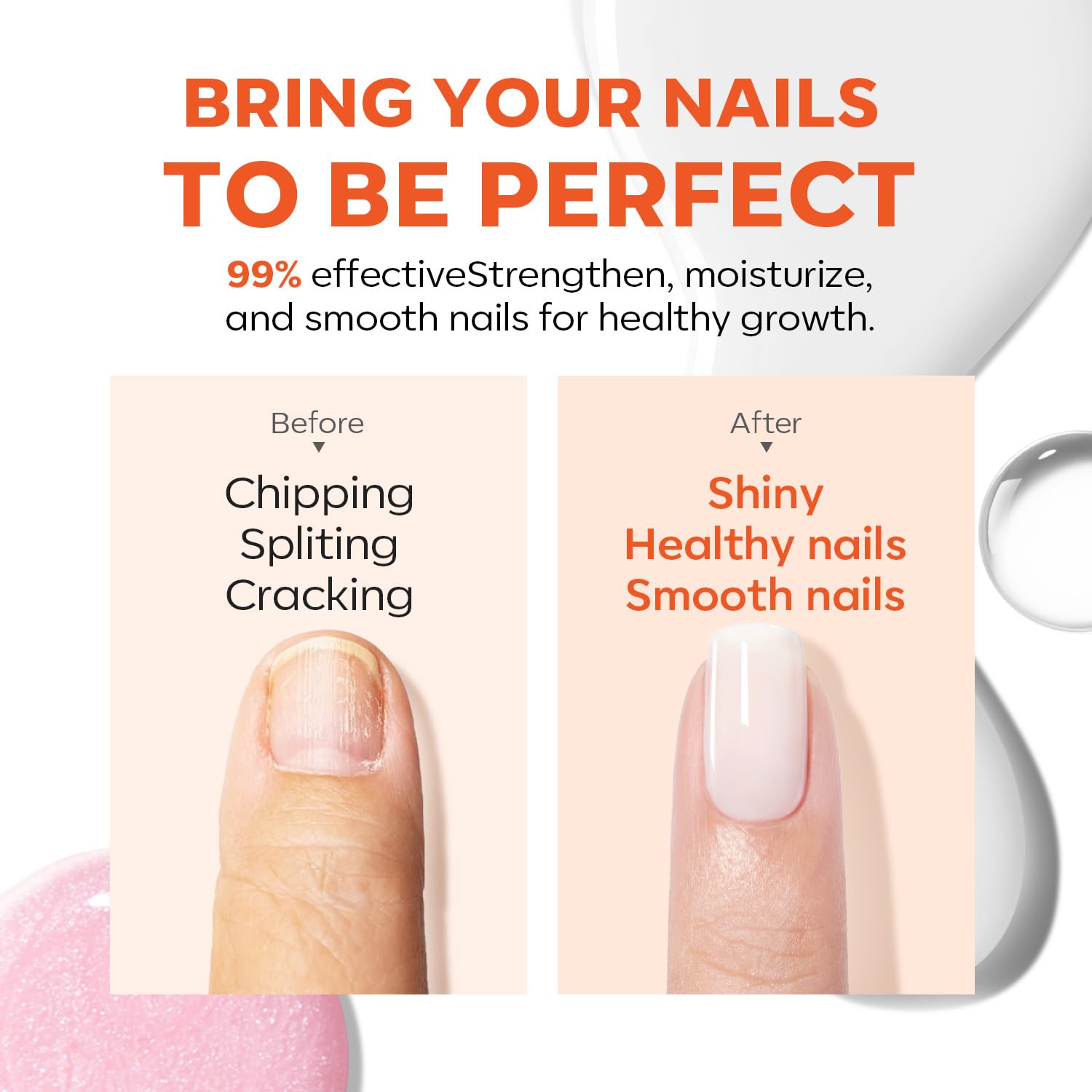 modelones Nail Strengthener. Milky White Nail Polish Nail Repair for Damaged Nails Hardener Quick Dry Nail Growth Natural Nail Concealer Foundation Strengthening Nails & Toenails Women Manicurist : Beauty & Personal Care
