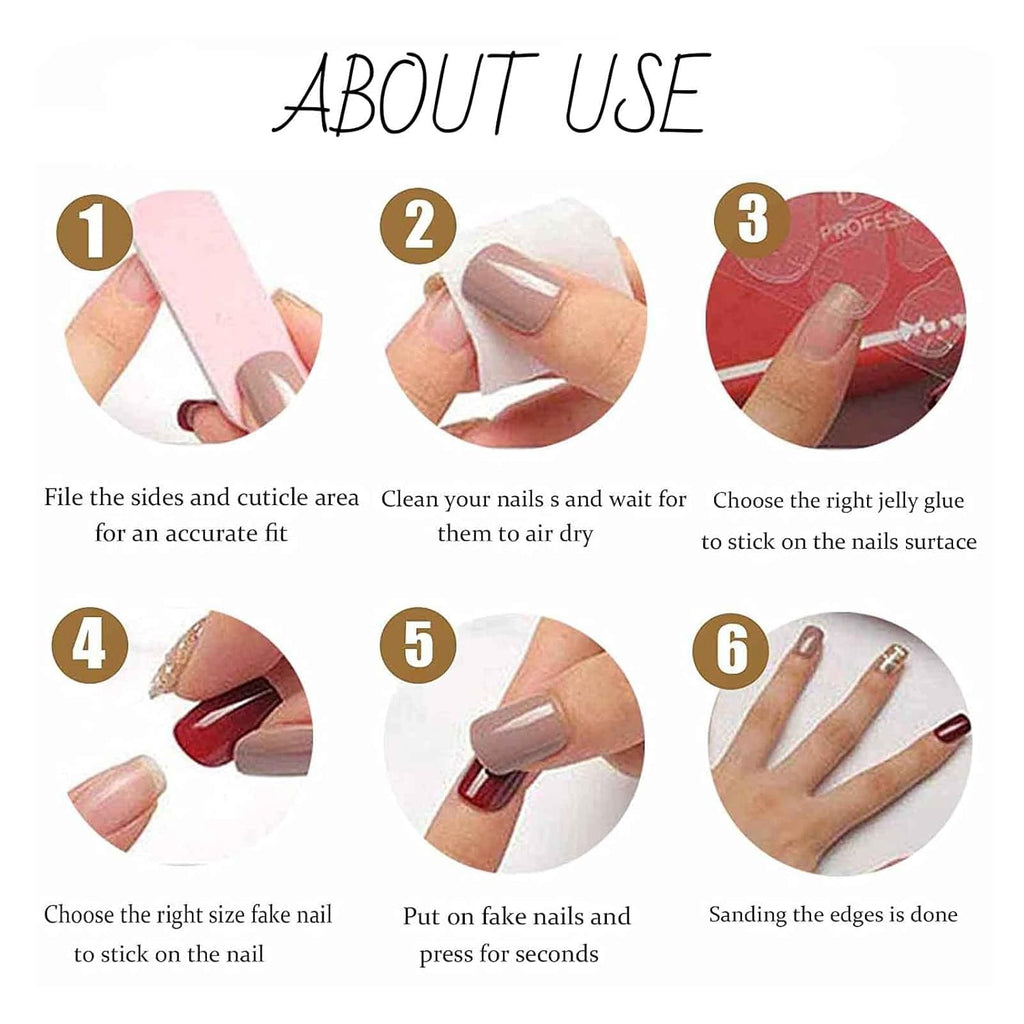 Hkanlre Bling Coffin Press on Nails Fake Nails Tips Full Cover Medium False Gradient Nails for Women and Girls 24PCS (Coffin pink) : Beauty & Personal Care