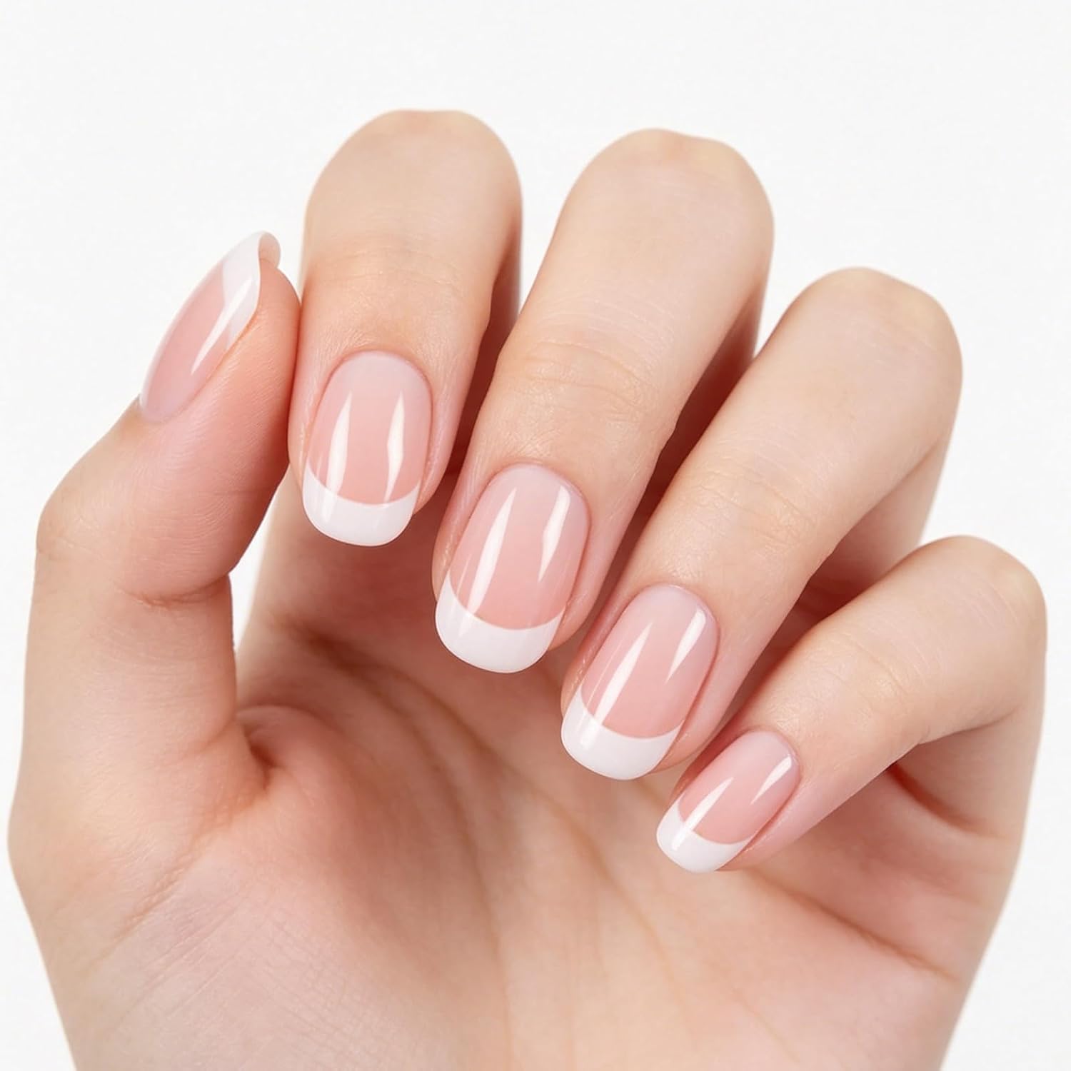 ELEVENAIL Press on Nails Glossy Dark Rose Pink False Nails Medium Length Squoval Nail Art Tips Salon Women Girls DIY Manicure Daily Reusable Daily Office Home Party Acrylic Stick On Fake Nails : Beauty & Personal Care