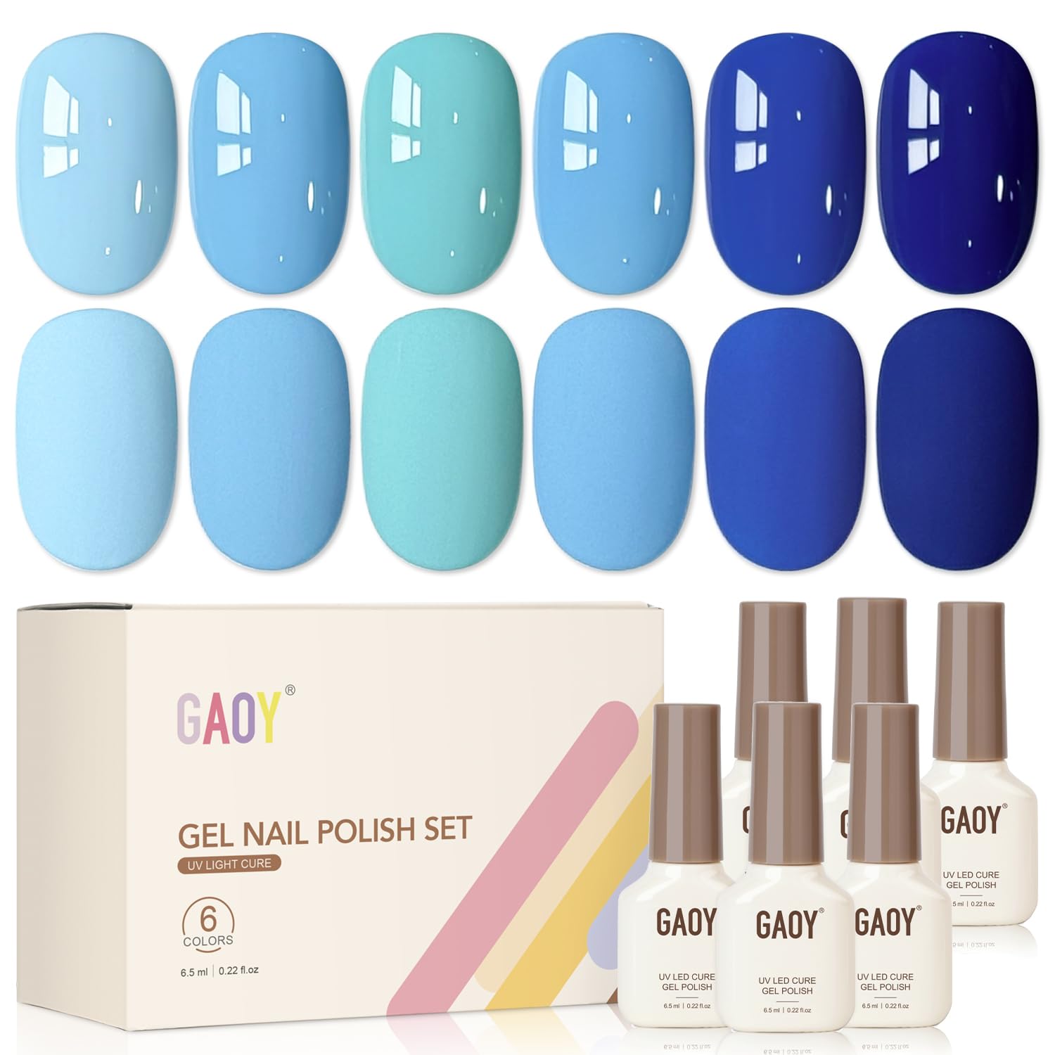 GAOY Rose Garden Jelly Gel Nail Polish of 6 Transparent Nude Red Pink Brown Colors Sheer Gel Polish Kit for Salon Manicure and Nail Art DIY at Home : Beauty & Personal Care